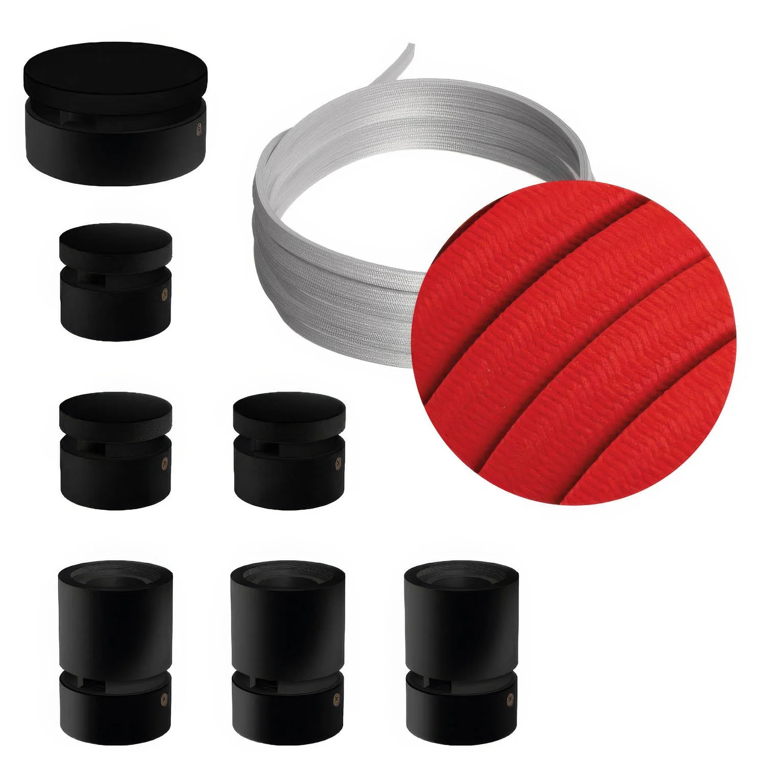 Filé Linear Kit System – with 5 m CM09 string light cable and 7 black painted wood components for interiors