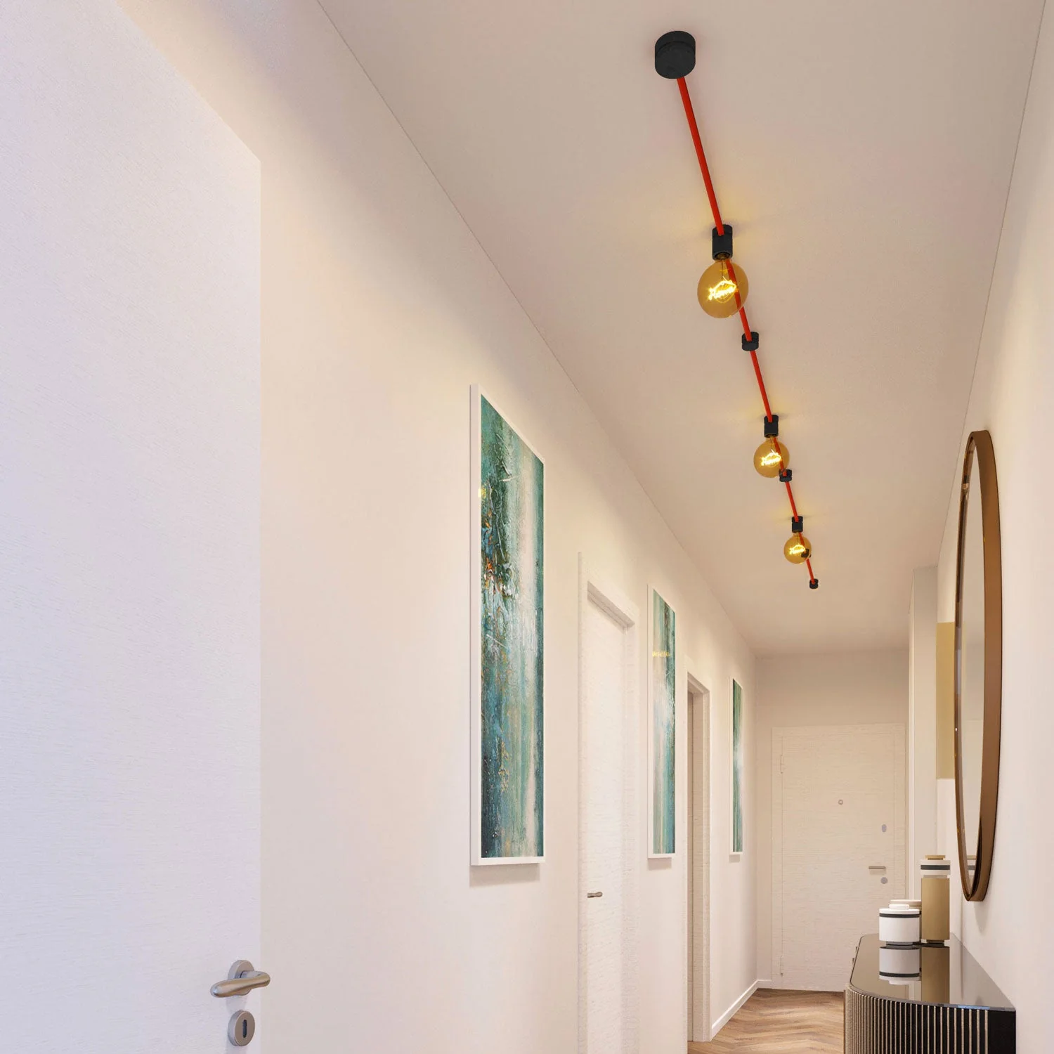 Filé Linear Kit System – with 5 m CM09 string light cable and 7 black painted wood components for interiors - Image 2