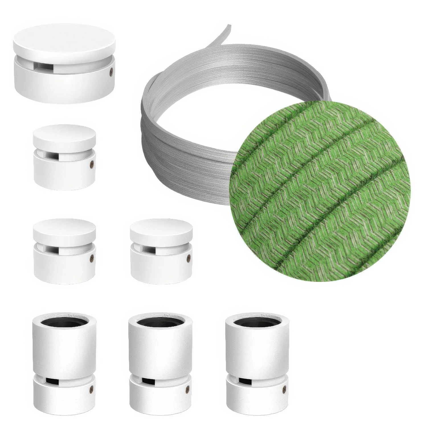 Filé Linear Kit System - with 5 m CX08 string light cable and 7 white-painted wooden components for indoor use
