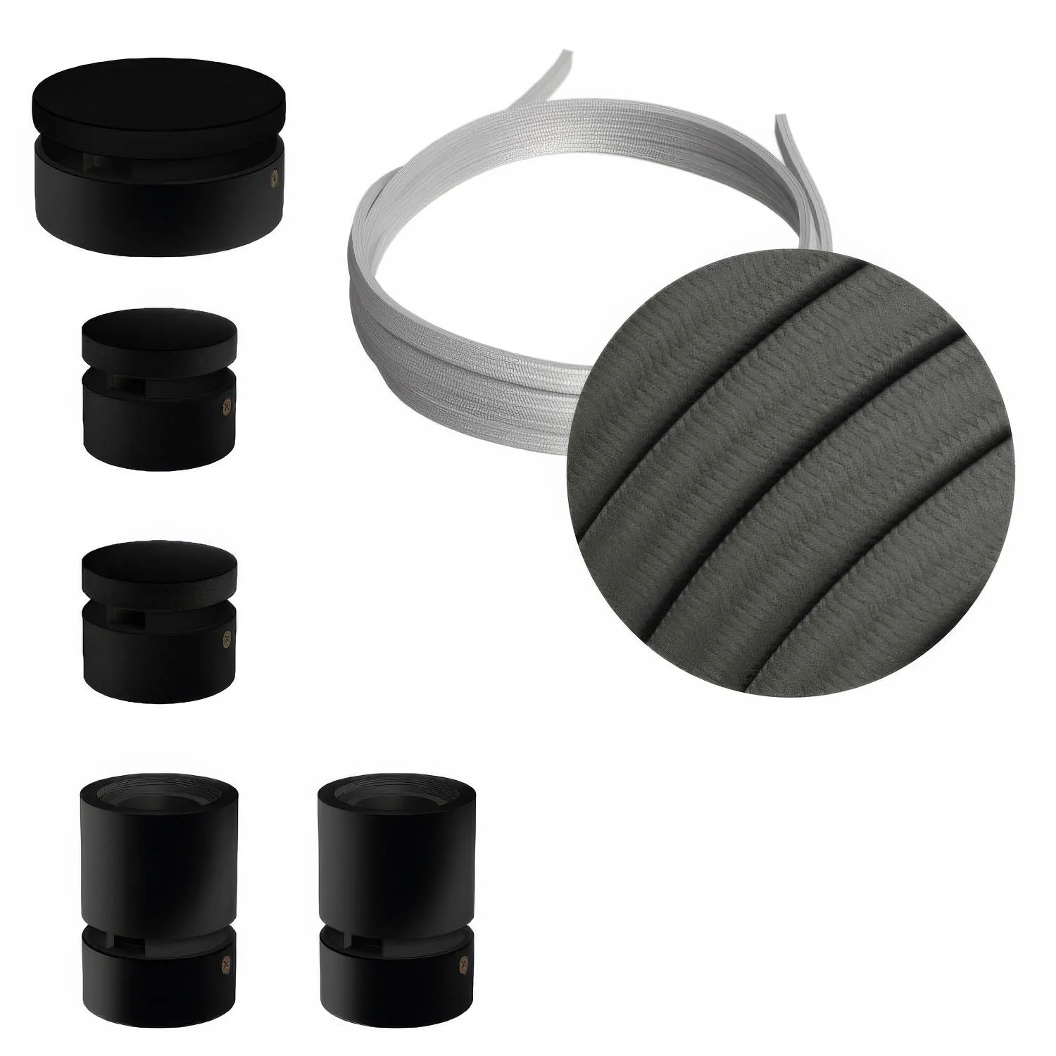 Filé Wiggle Kit System – with 3 m CM03 cable for string light and 5 black painted wooden components for interiors
