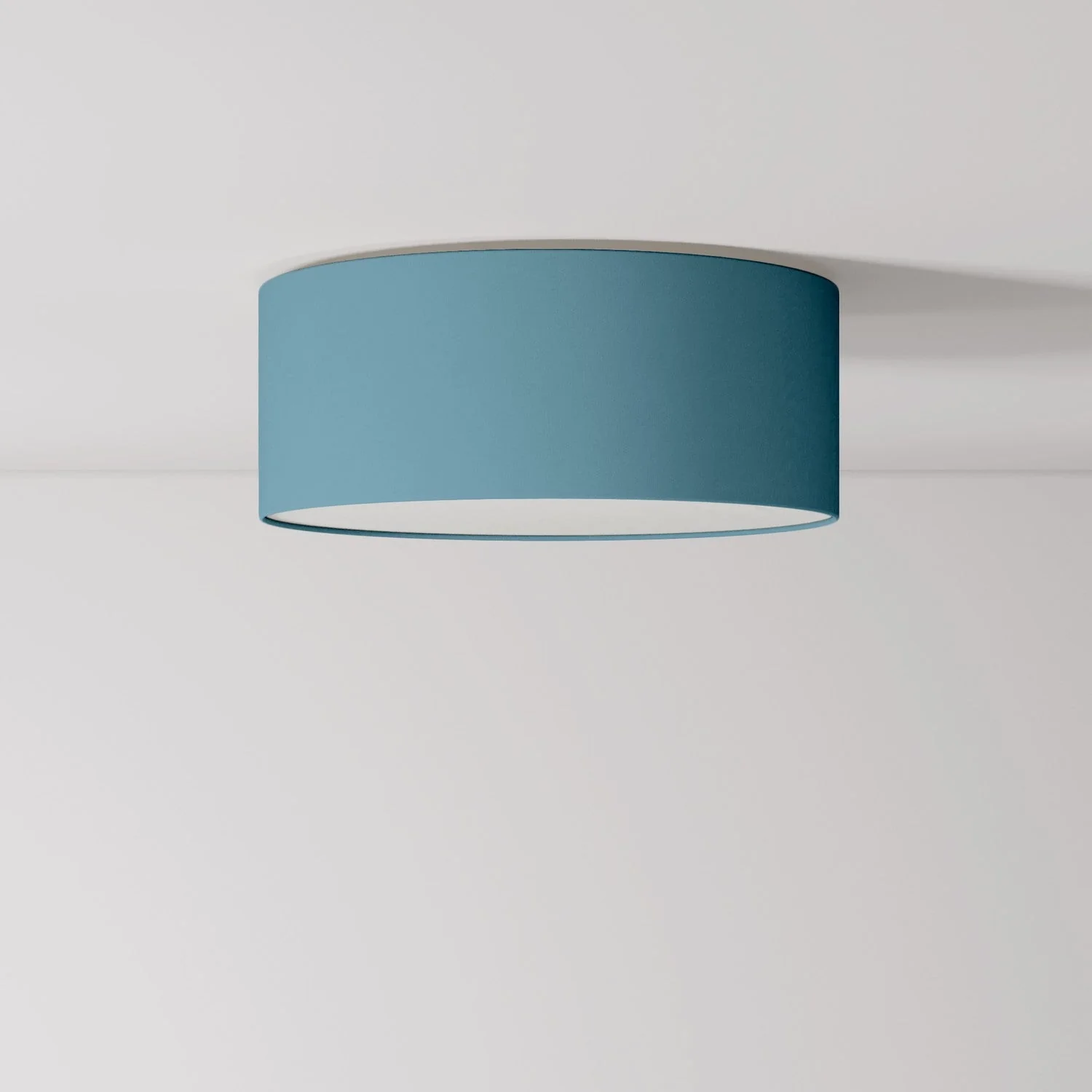 Small Teletta ceiling light in severe blue fabric - Made in Italy