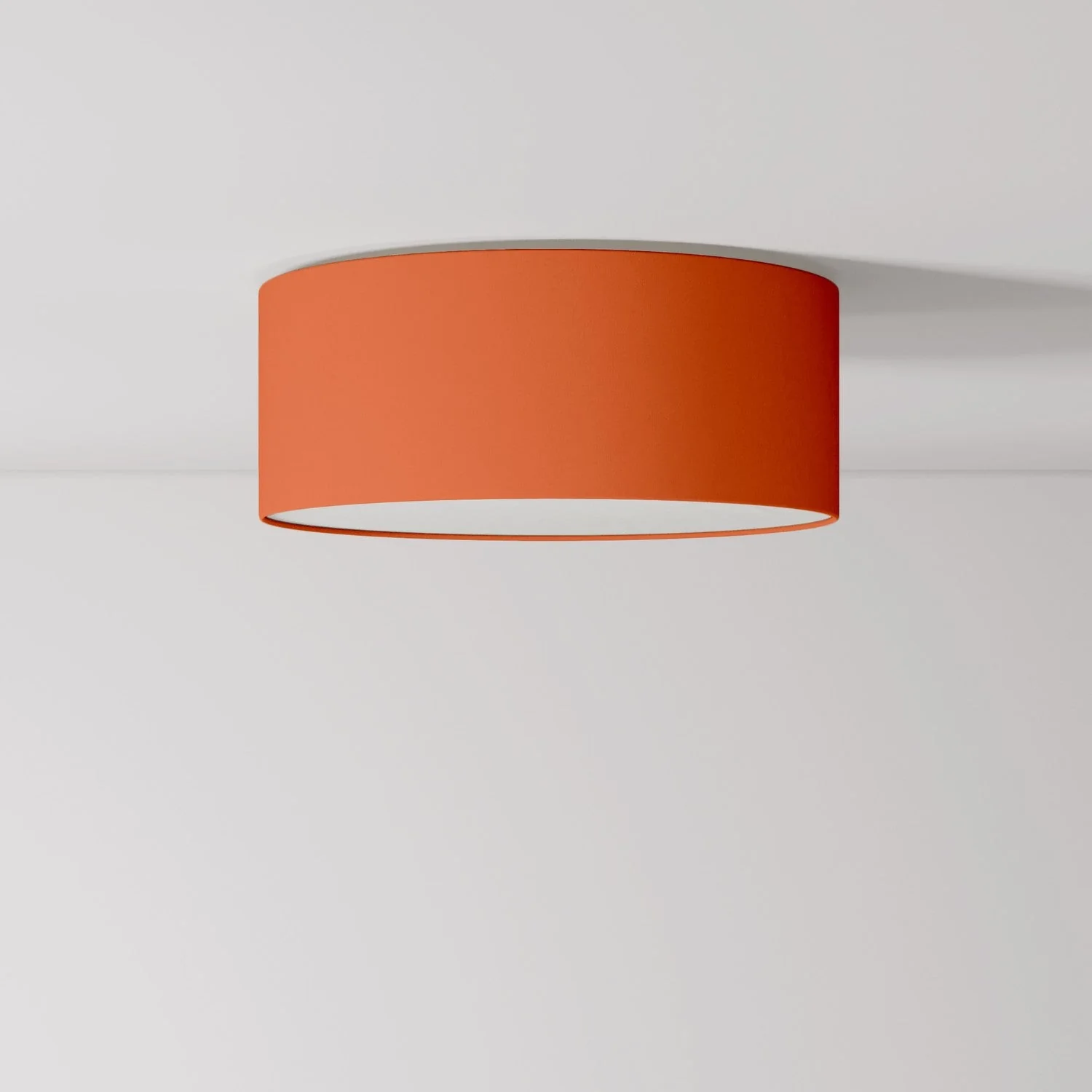 Small Cinette lobster-coloured fabric ceiling light - Made in Italy