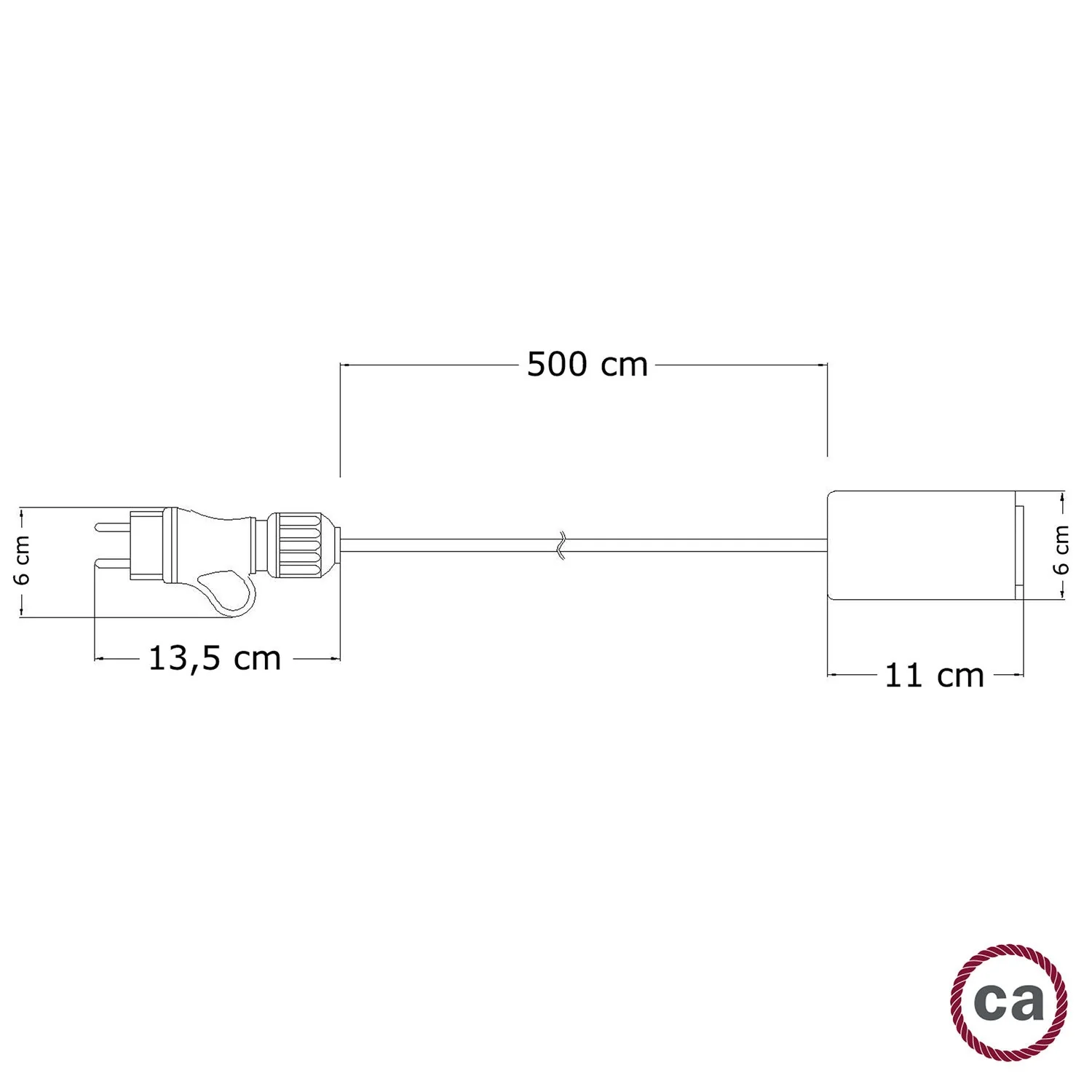 Snake Modulair Elegant, portable outdoor lamp, 5 m textile cable, IP65 lamp holder and plug - White - Image 4