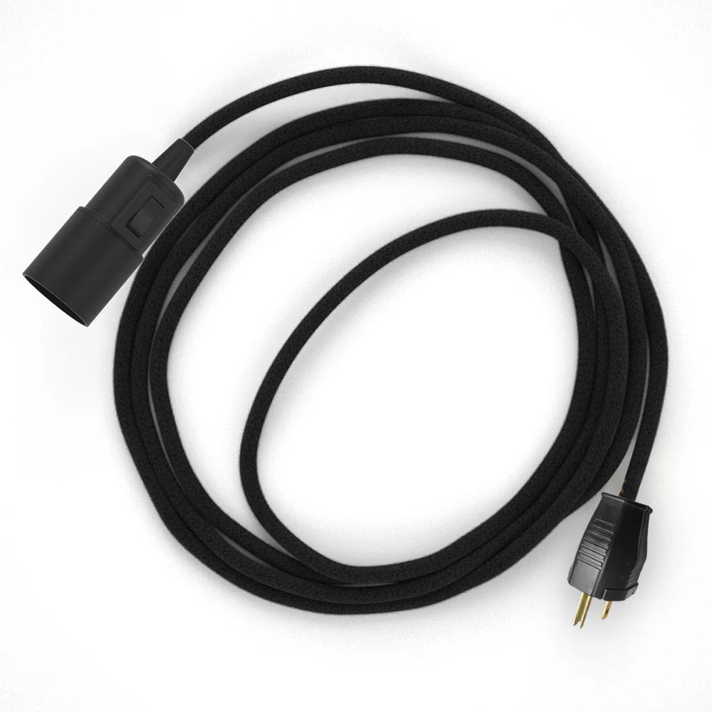 Snake - Plug-in lamp with colored fabric cable - RC04
