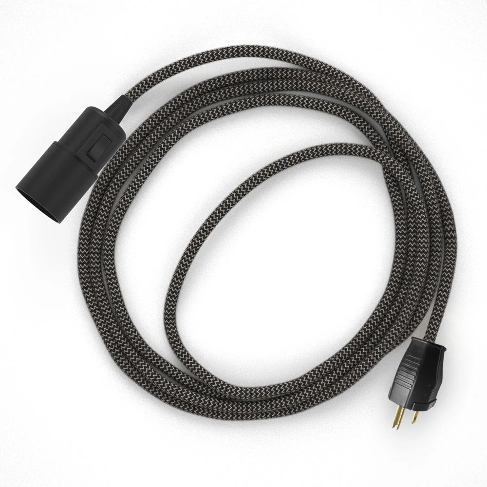 Snake - Plug-in lamp with Zig-Zag fabric cable - RD74