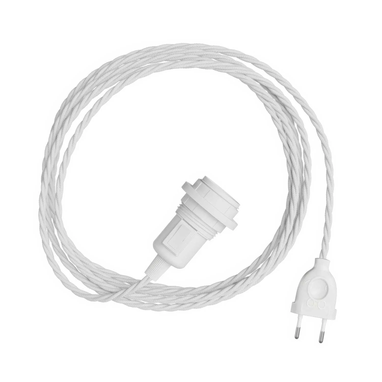 Snake Twisted for lampshade - Plug-in lamp with TC01 braided fabric cable