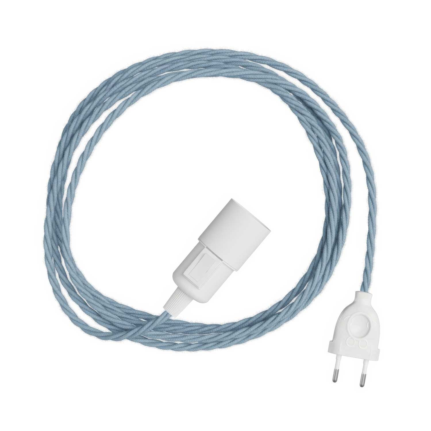 Snake Twisted - Plug-in lamp with braided fabric cable TC53