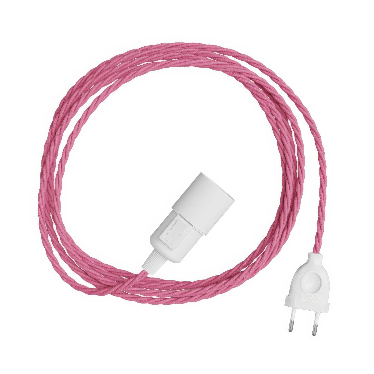 Snake Twisted - Plug-in lamp with braided fabric cable TM08