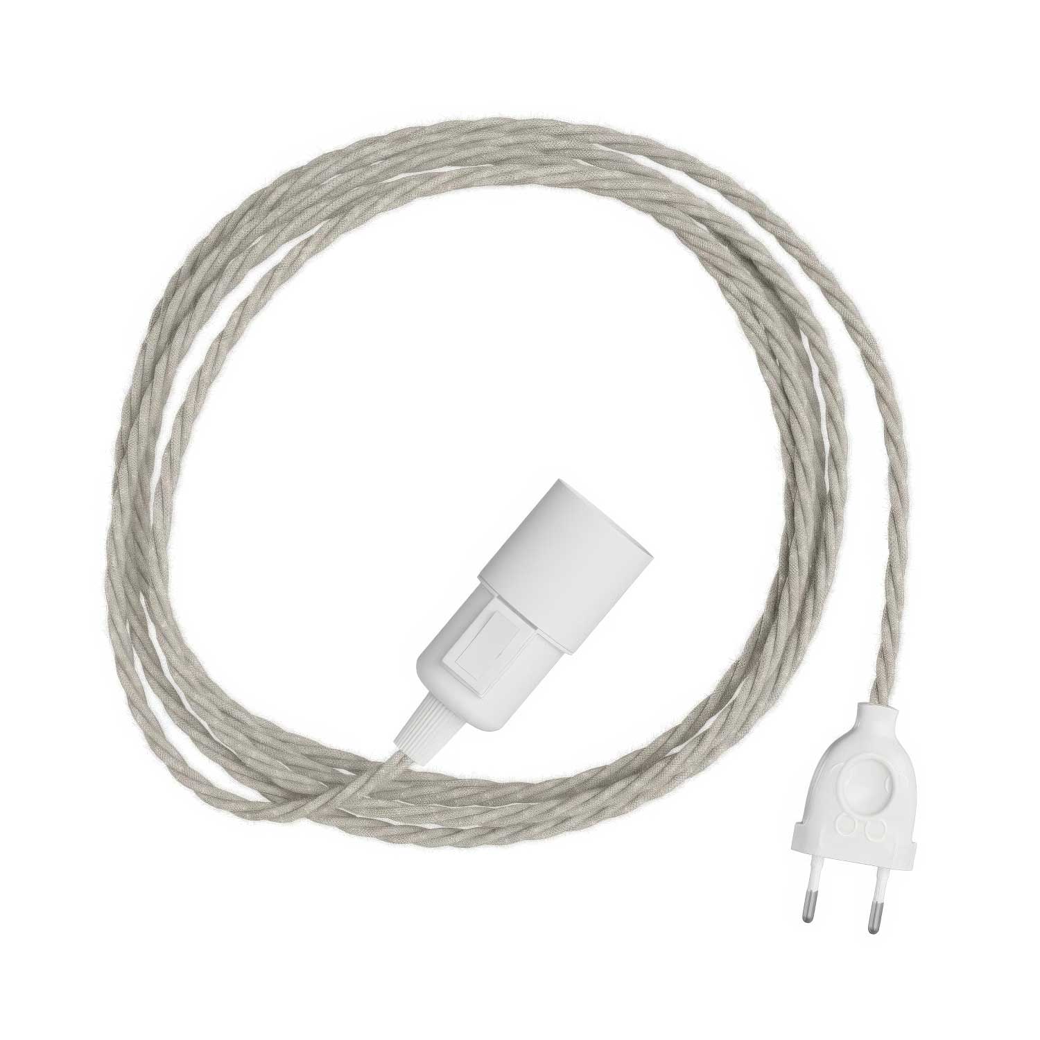 Snake Twisted - Plug-in lamp with braided fabric cable TN01