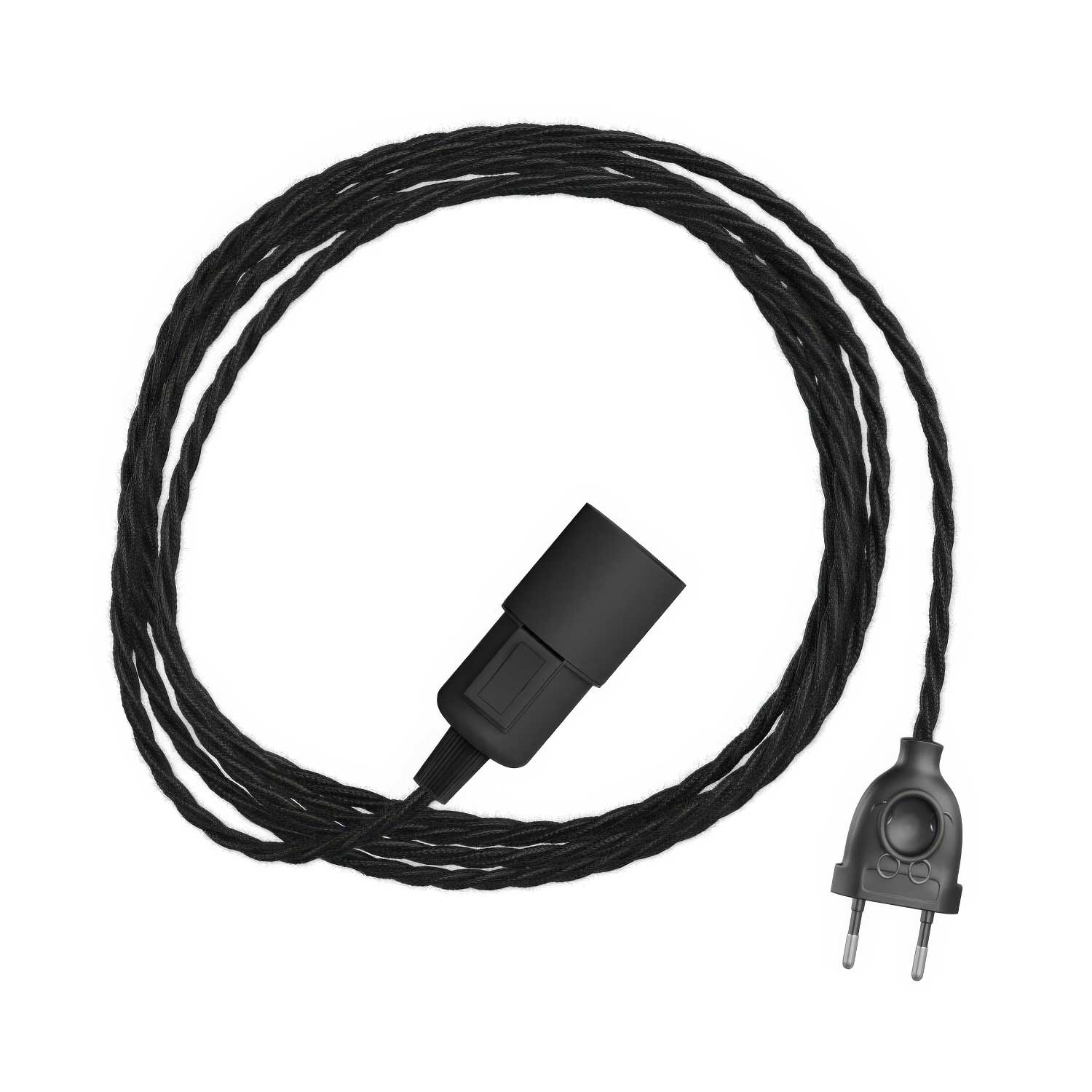 Snake Twisted - Plug-in lamp with TC04 braided fabric cable