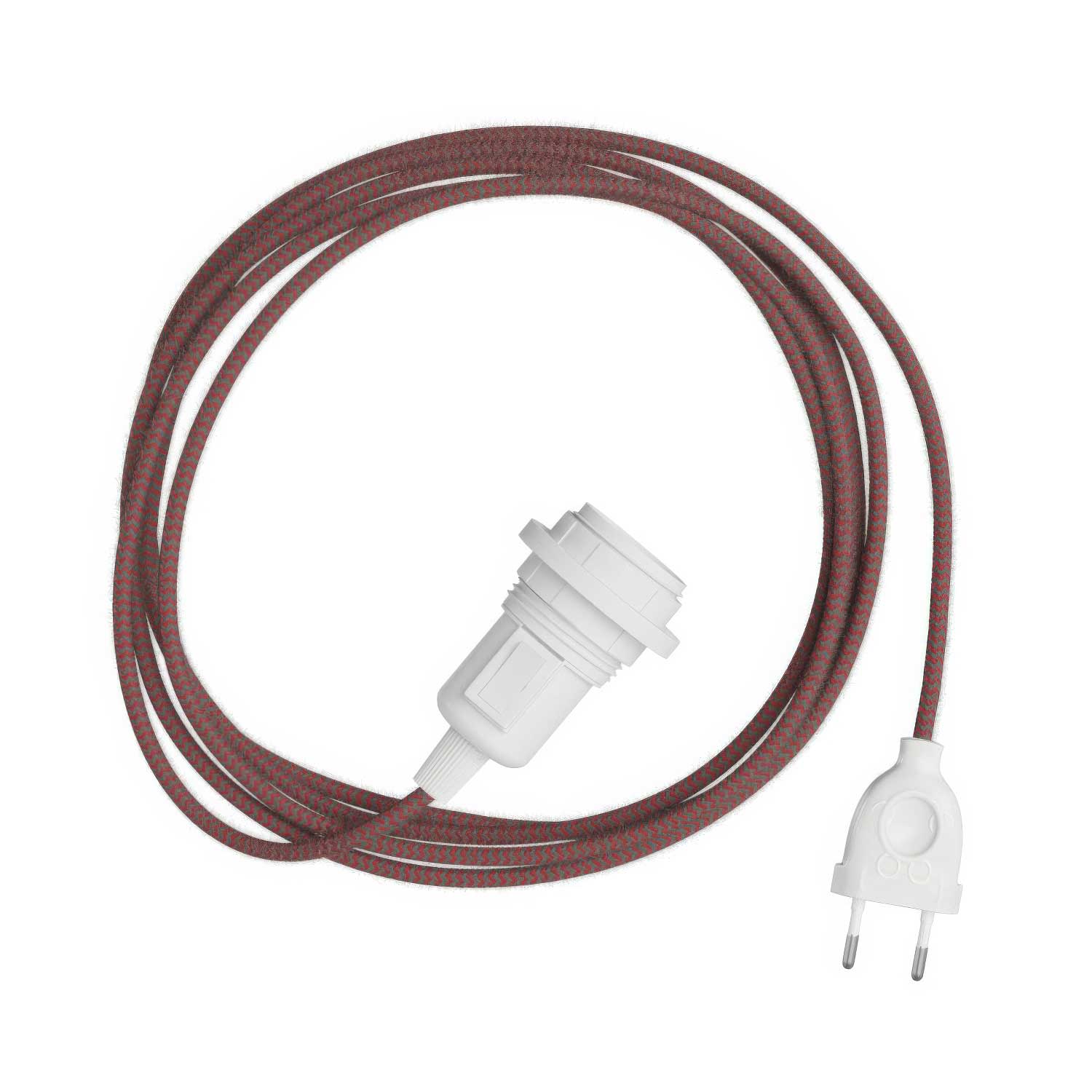 Snake Zig-Zag for lampshade - Plug-in lamp with Zig-Zag effect fabric cord RZ28