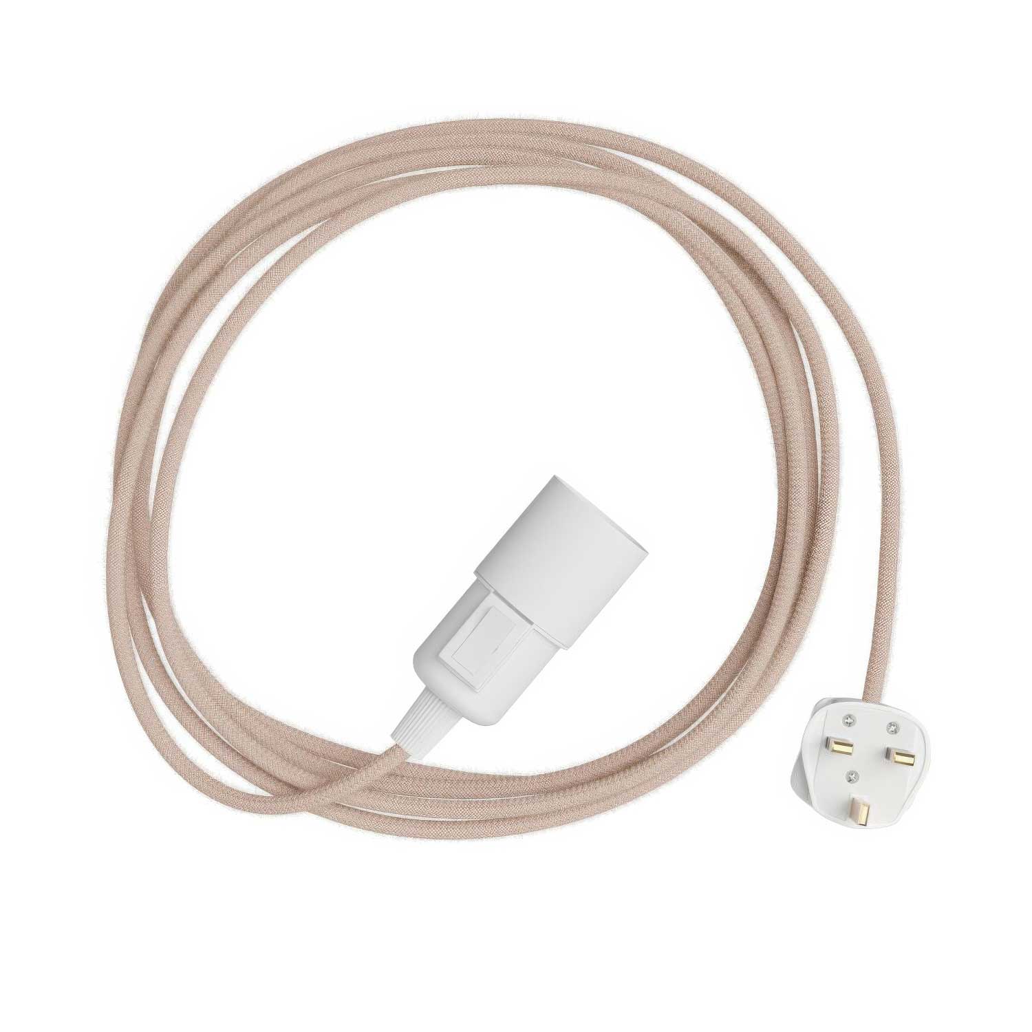 Snake Zig-Zag - Plug-in lamp with Zig-Zag effect fabric cord RD71 and UK plug