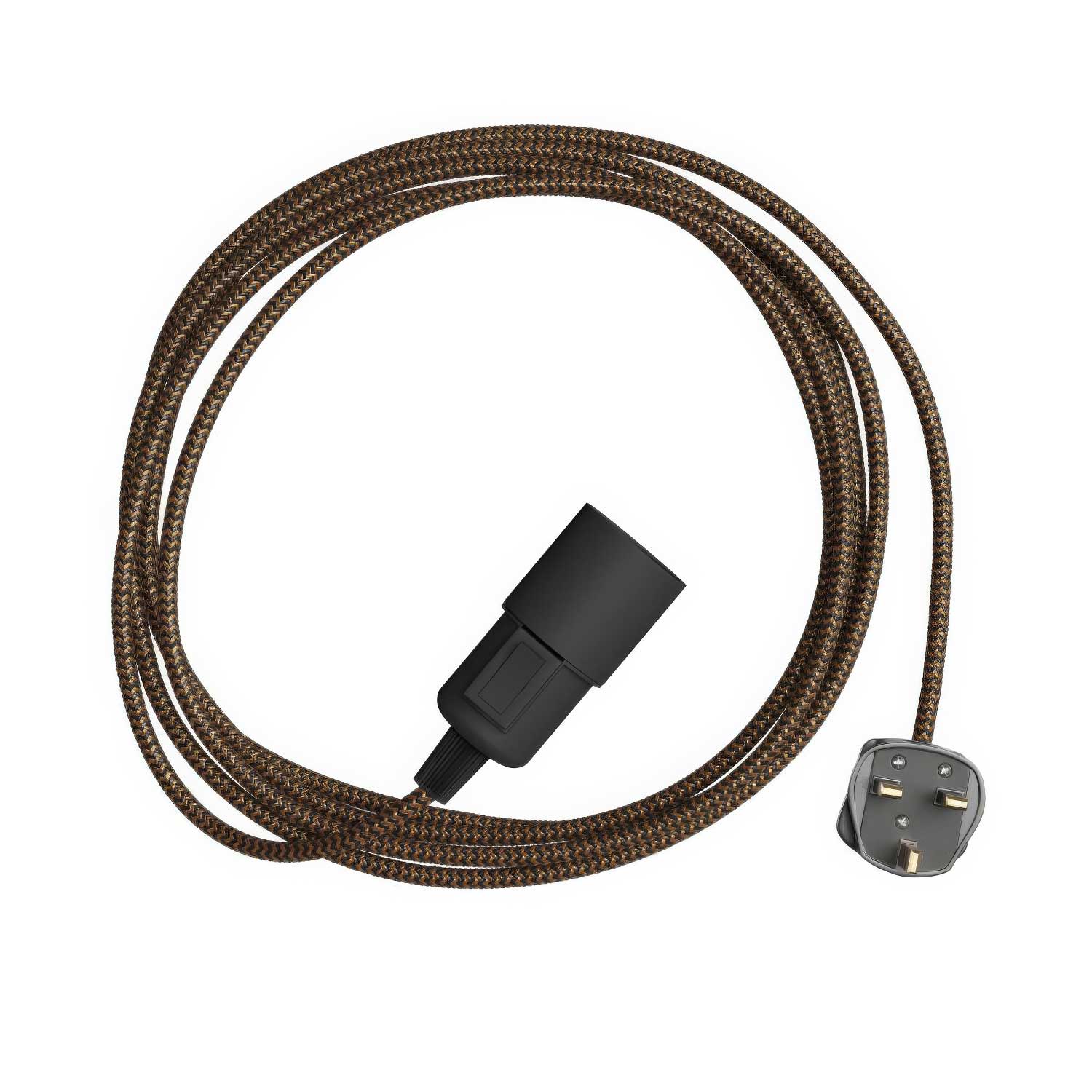 Snake Zig-Zag - Plug-in lamp with Zig-Zag effect fabric cord RZ24 and UK plug