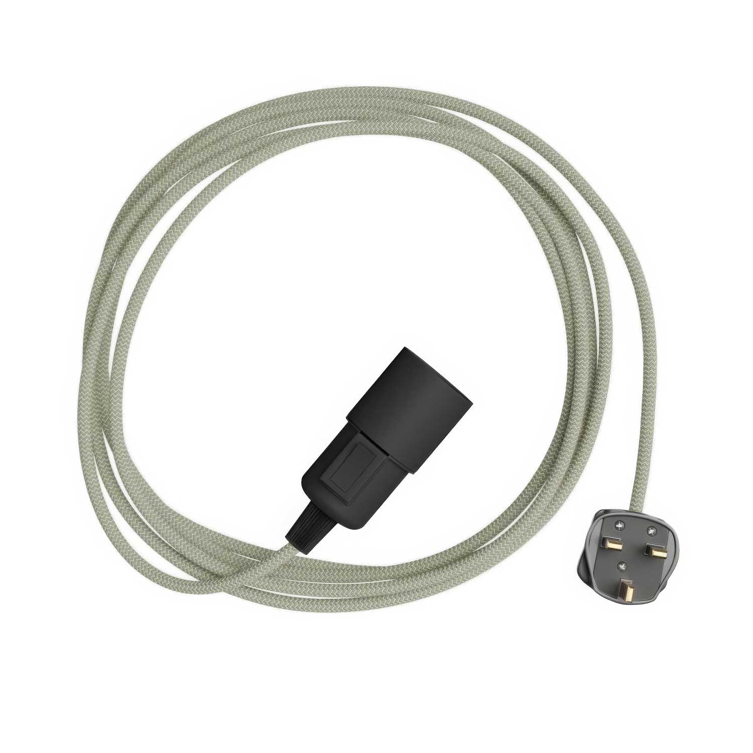 Snake Zig-Zag - Plug-in lamp with Zig-Zag effect fabric cord RD72 and UK plug