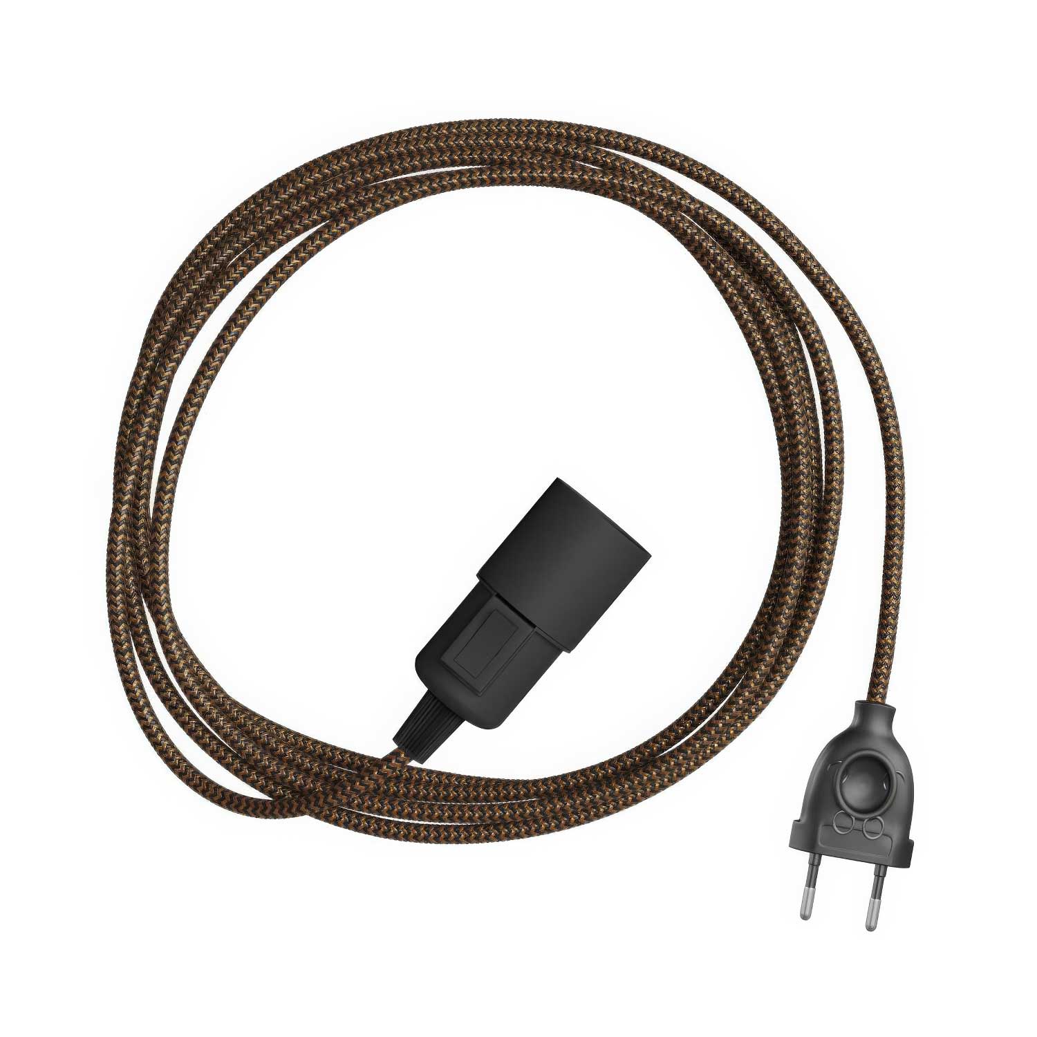 Snake Zig-Zag - Plug-in lamp with Zig-Zag effect fabric cord RZ24