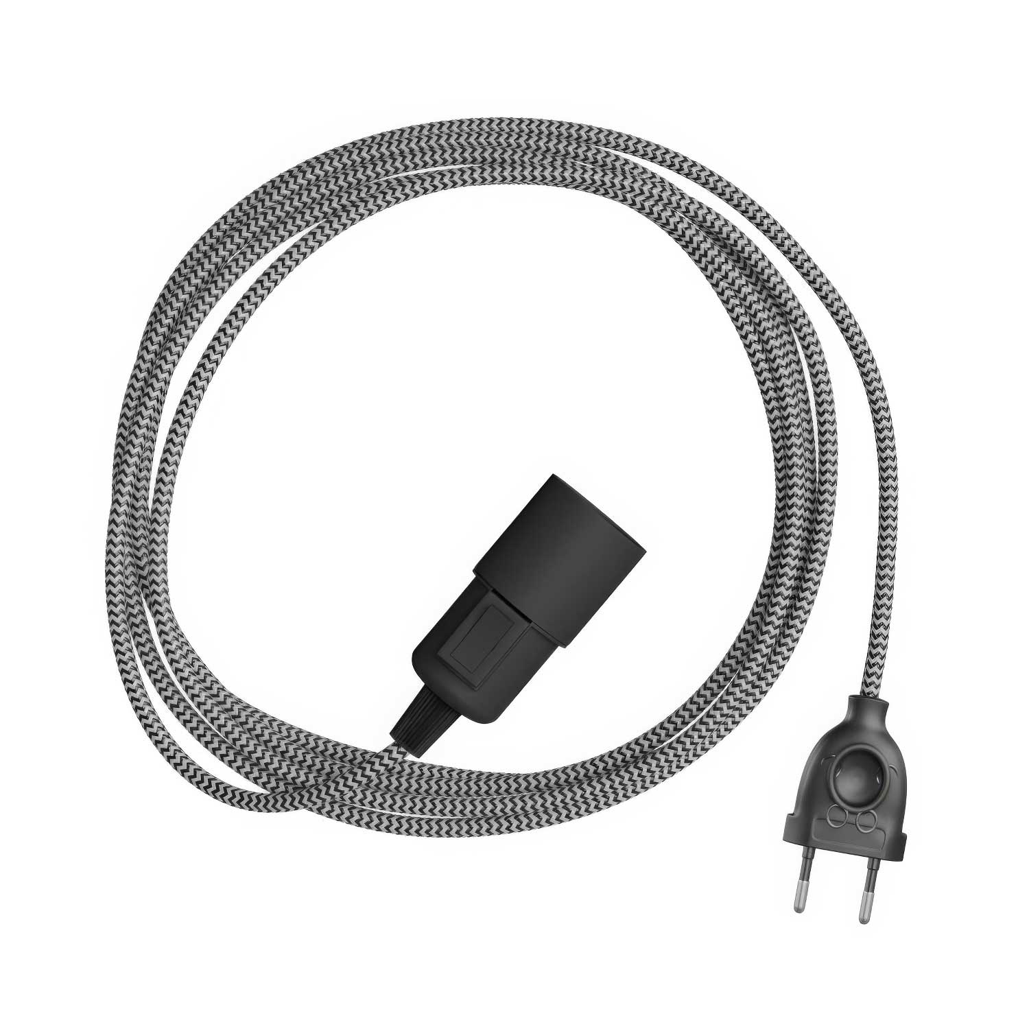 Snake Zig-Zag - Plug-in lamp with Zig-Zag effect fabric cord RZ04