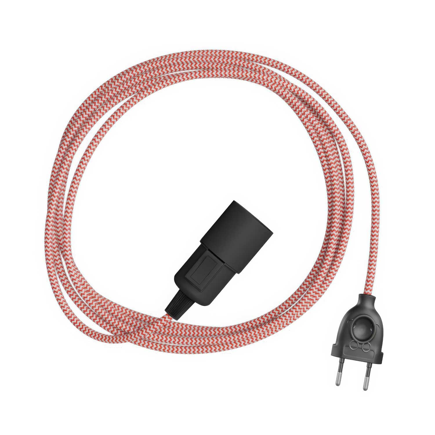 Snake Zig-Zag – Plug-in lamp with Zig-Zag effect fabric cord RZ09