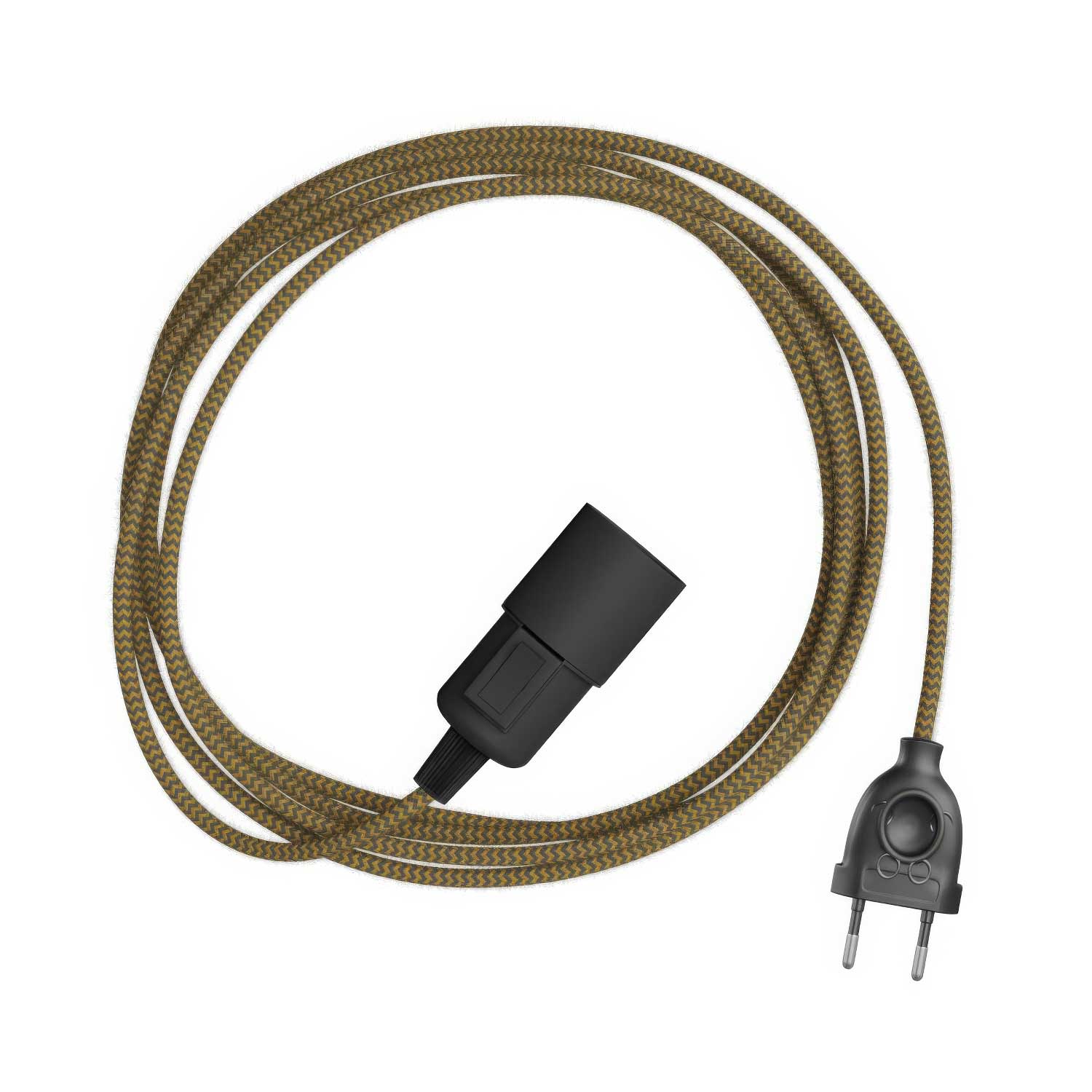 Snake Zig-Zag - Plug-in lamp with Zig-Zag effect fabric cord RZ27