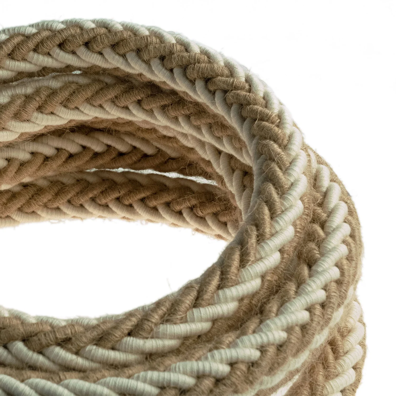SnakeBis Rope – White plug-in lamp with braided jute cord - Image 3