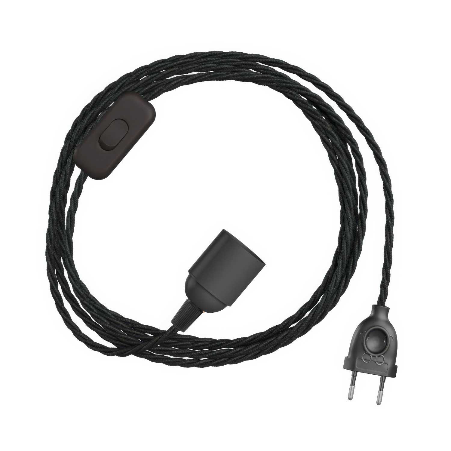 SnakeBis Twisted - Wiring with lamp holder and TC04 braided fabric cable
