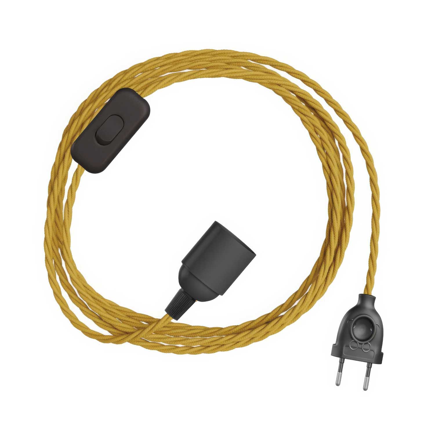 SnakeBis Twisted - Wiring with lamp holder and TM25 braided fabric cable