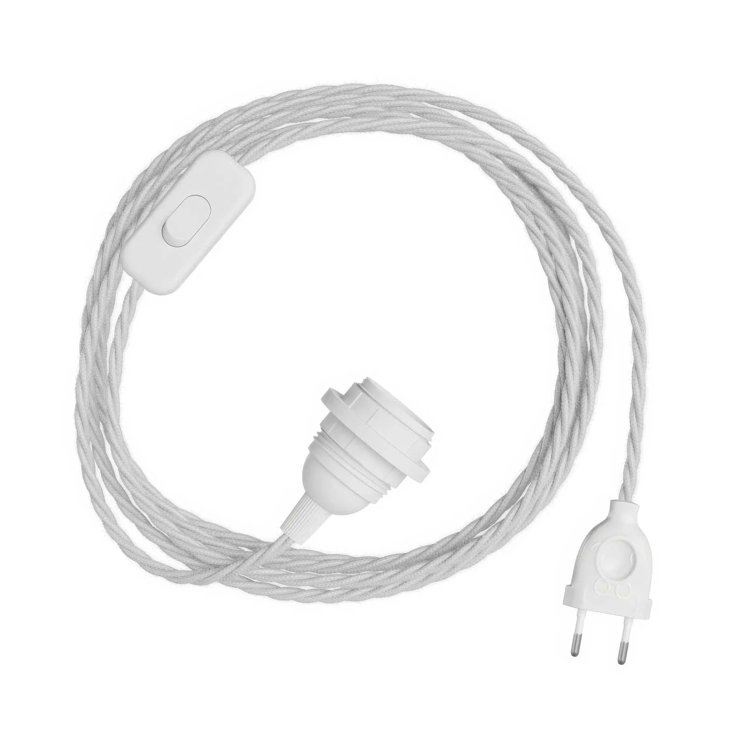 SnakeBis Twisted for lampshade - Wiring with lamp holder and TC01 braided fabric cable