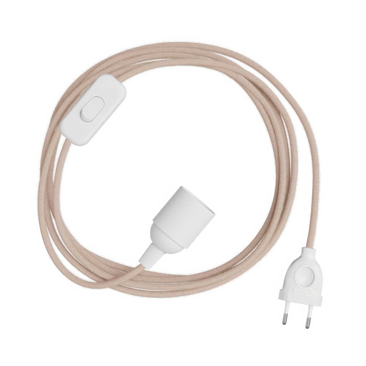 SnakeBis Zig-Zag - Wiring with lamp holder and fabric cable Zig-Zag effect RD71