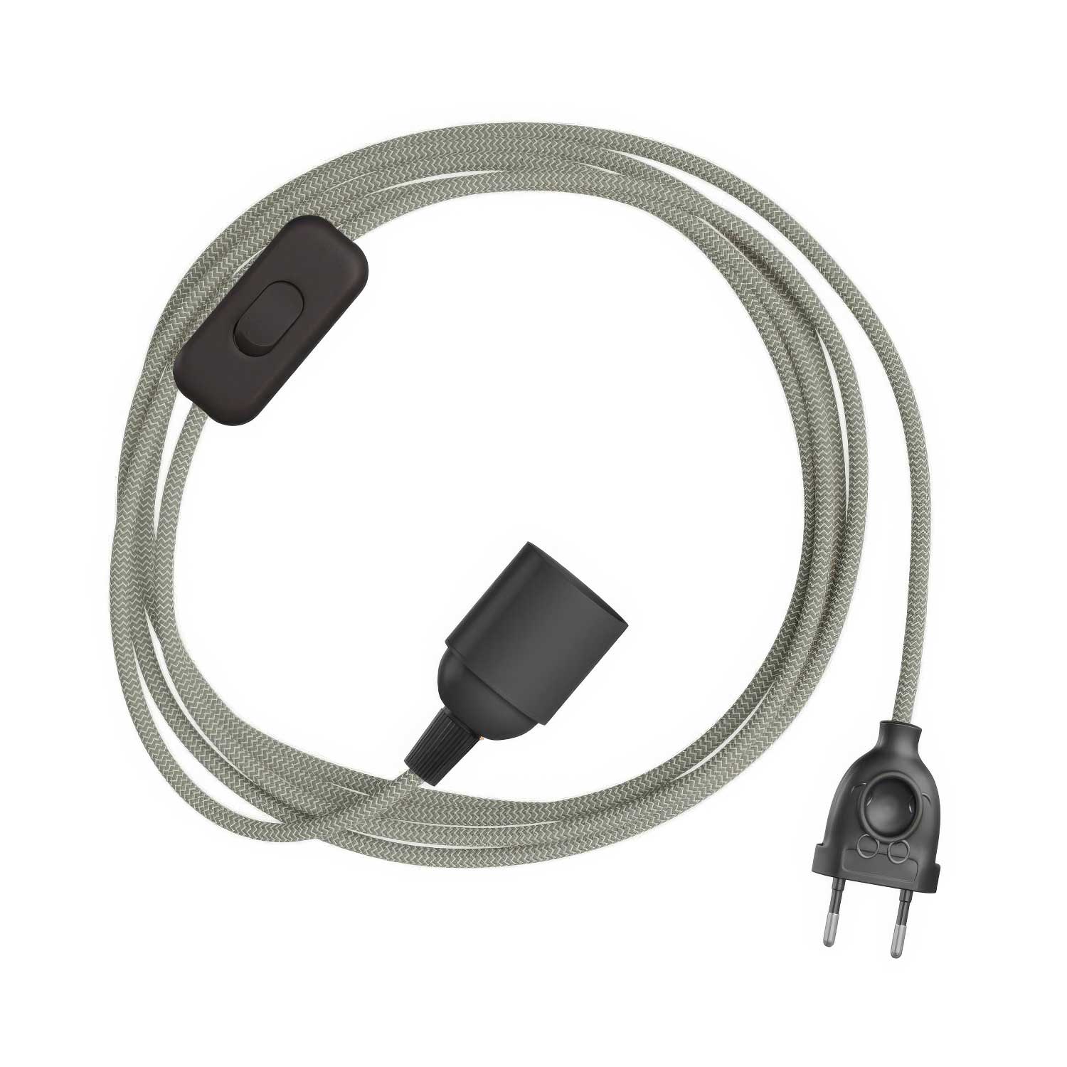 SnakeBis Zig-Zag – Wiring with lamp holder and Zig-Zag effect fabric cord RD74