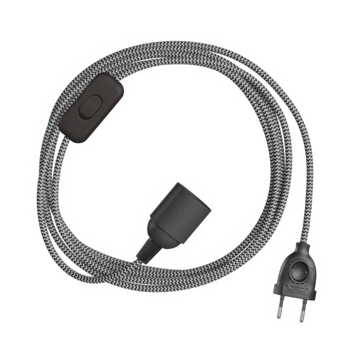 SnakeBis Zig-Zag – Wiring with lamp holder and Zig-Zag effect fabric cord RZ04