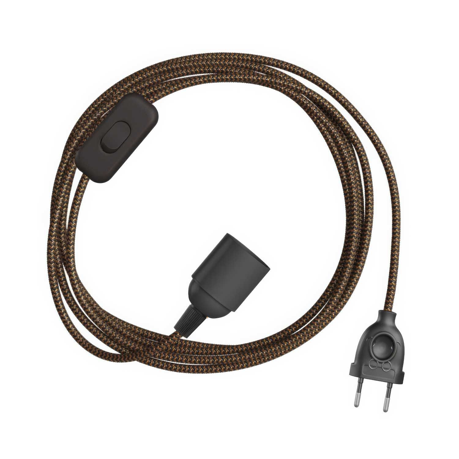 SnakeBis Zig-Zag - Wiring with lamp holder and Zig-Zag effect fabric cord RZ24