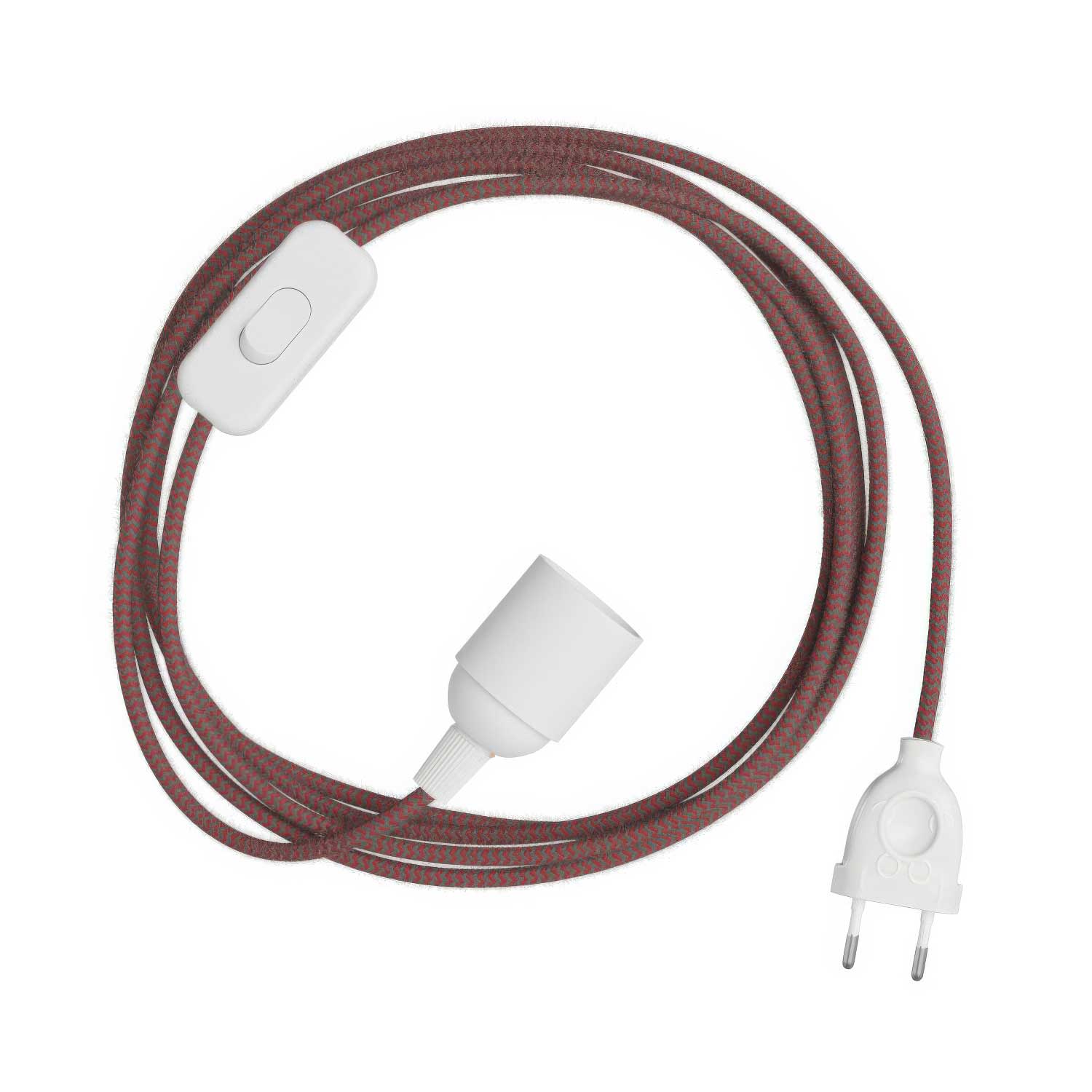 SnakeBis Zig-Zag - Wiring with lamp holder and fabric cord with Zig-Zag effect RZ28