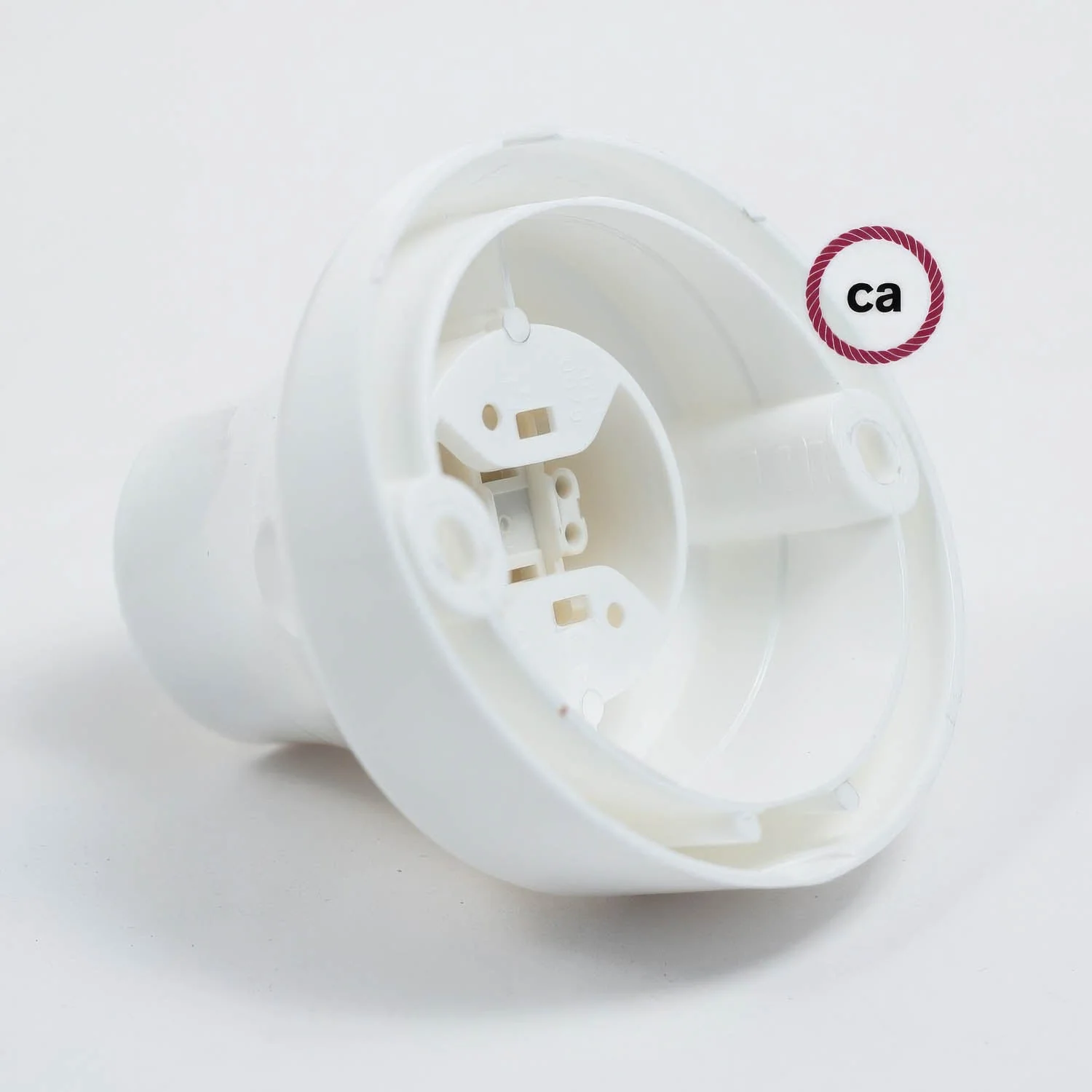 45° E27 lamp holder for wall or ceiling in thermoplastic - White - Image 2