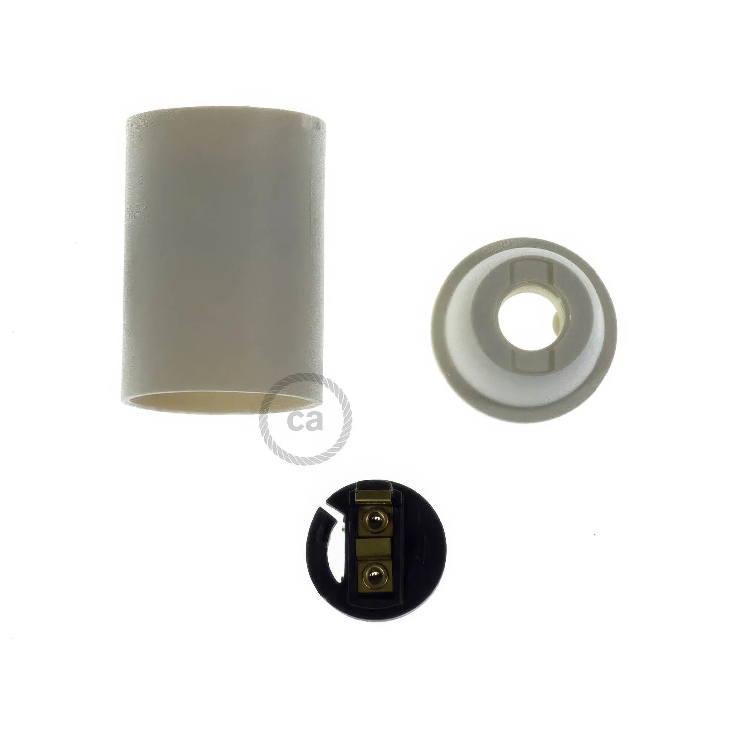 E14 lamp holder kit in thermoplastic - White - Image 2