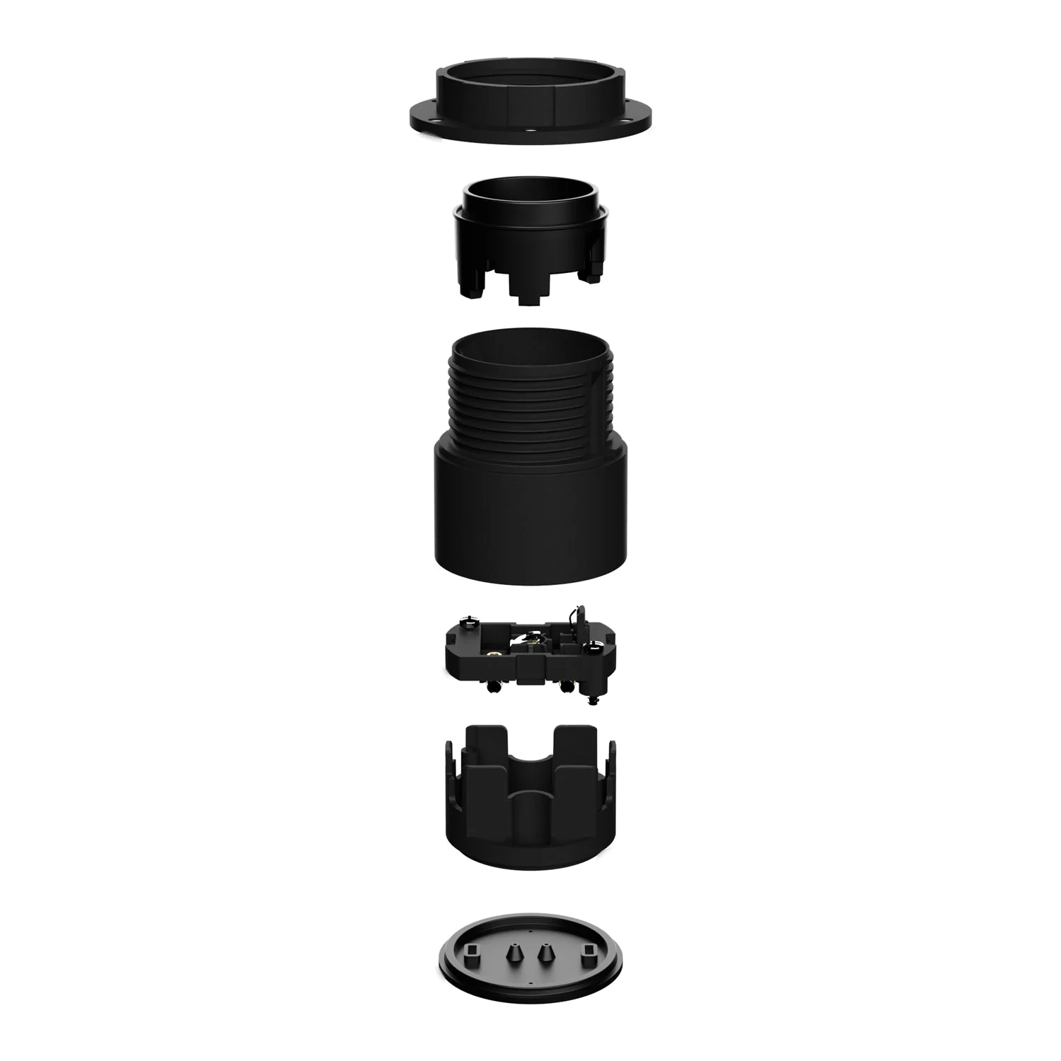 E27 Black lamp holder for wall or ceiling lampshade - Waterproof IP44 - Image 4
