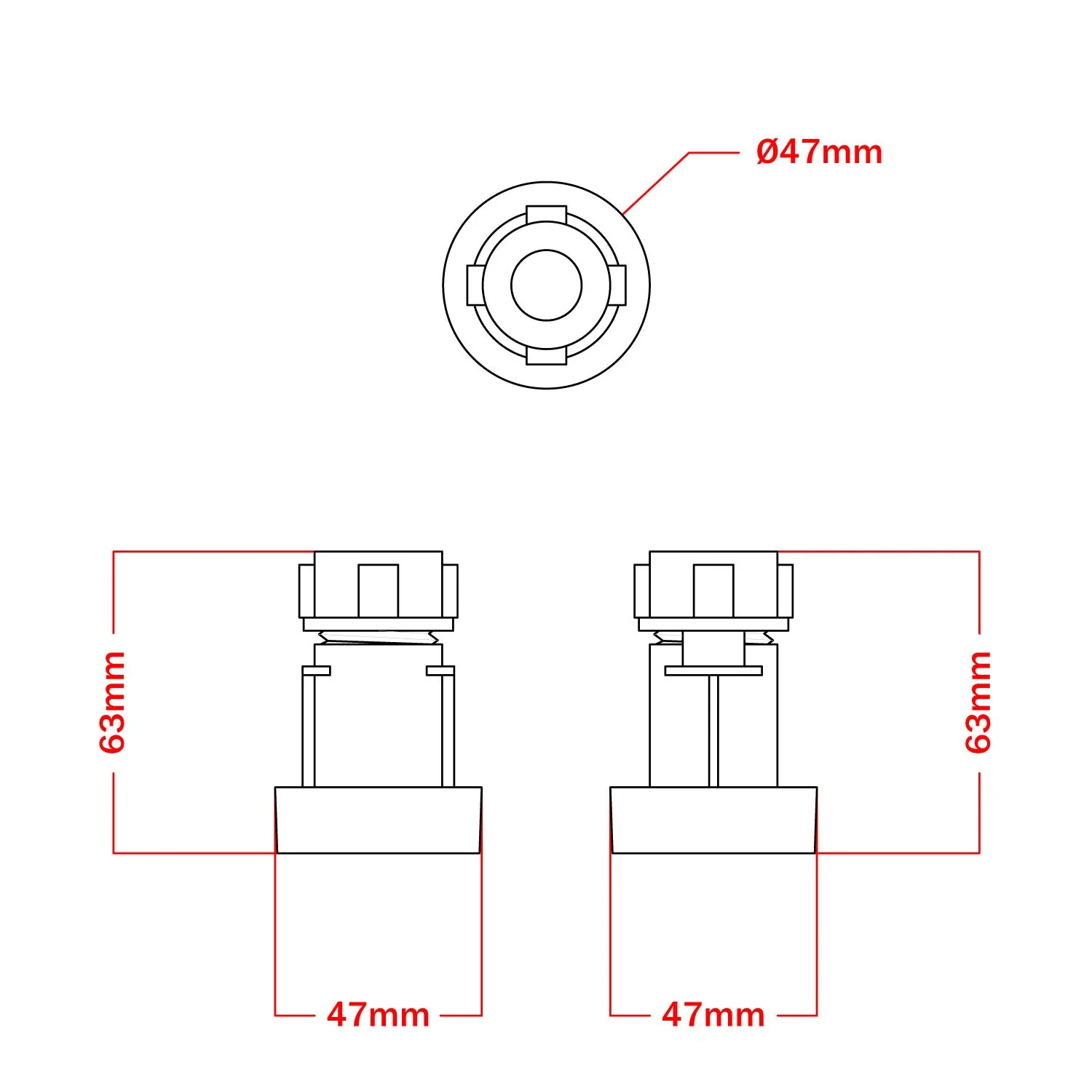 E27 lamp holder for Lumet string lights system in black thermoplastic - Image 4