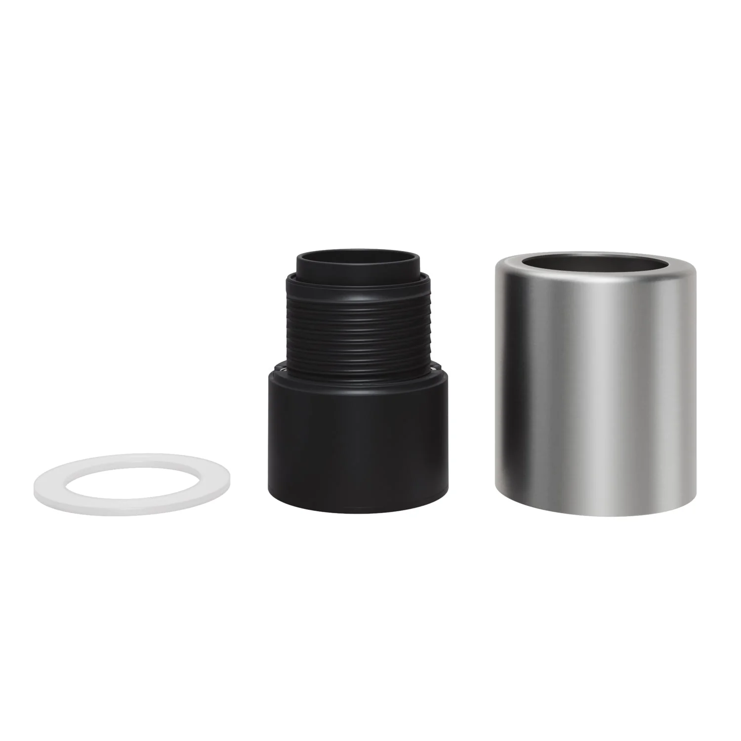 E27 metal lamp holder for wall or ceiling - Satin titanium - Image 2