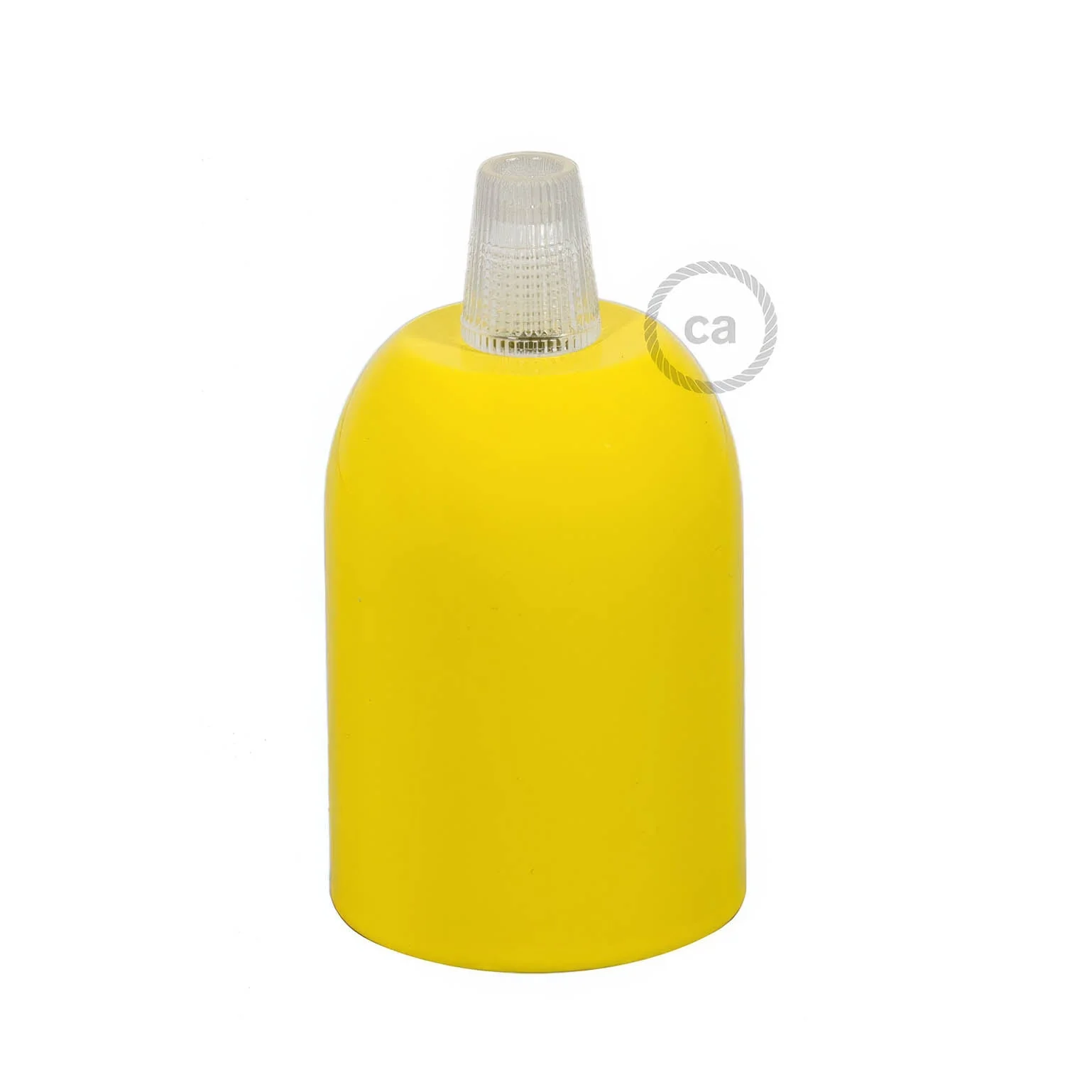 E27 semi-spherical metal lamp holder kit - Yellow - Image 3
