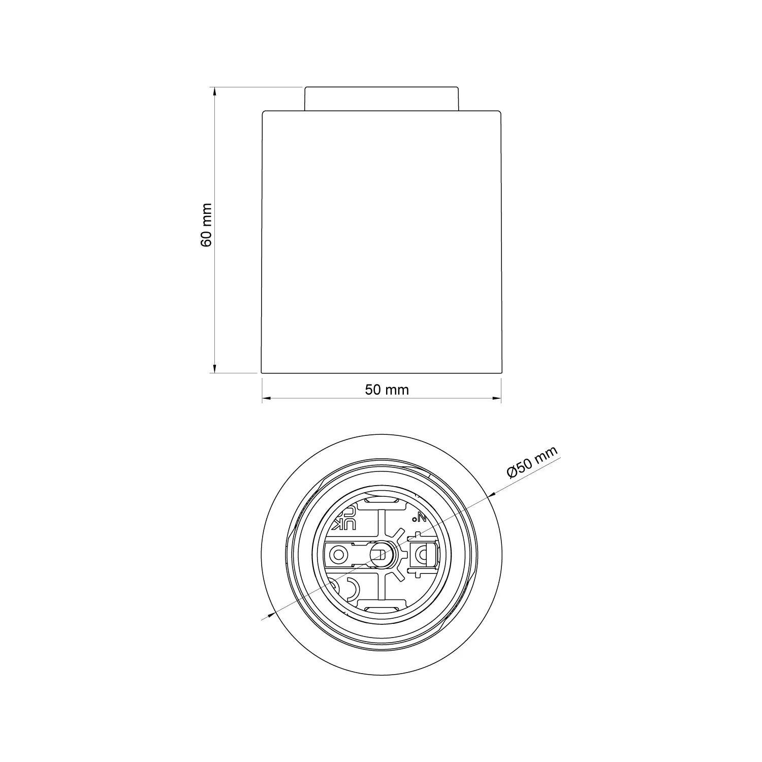 E27 White lamp holder for wall or ceiling - Waterproof IP44 - Image 5