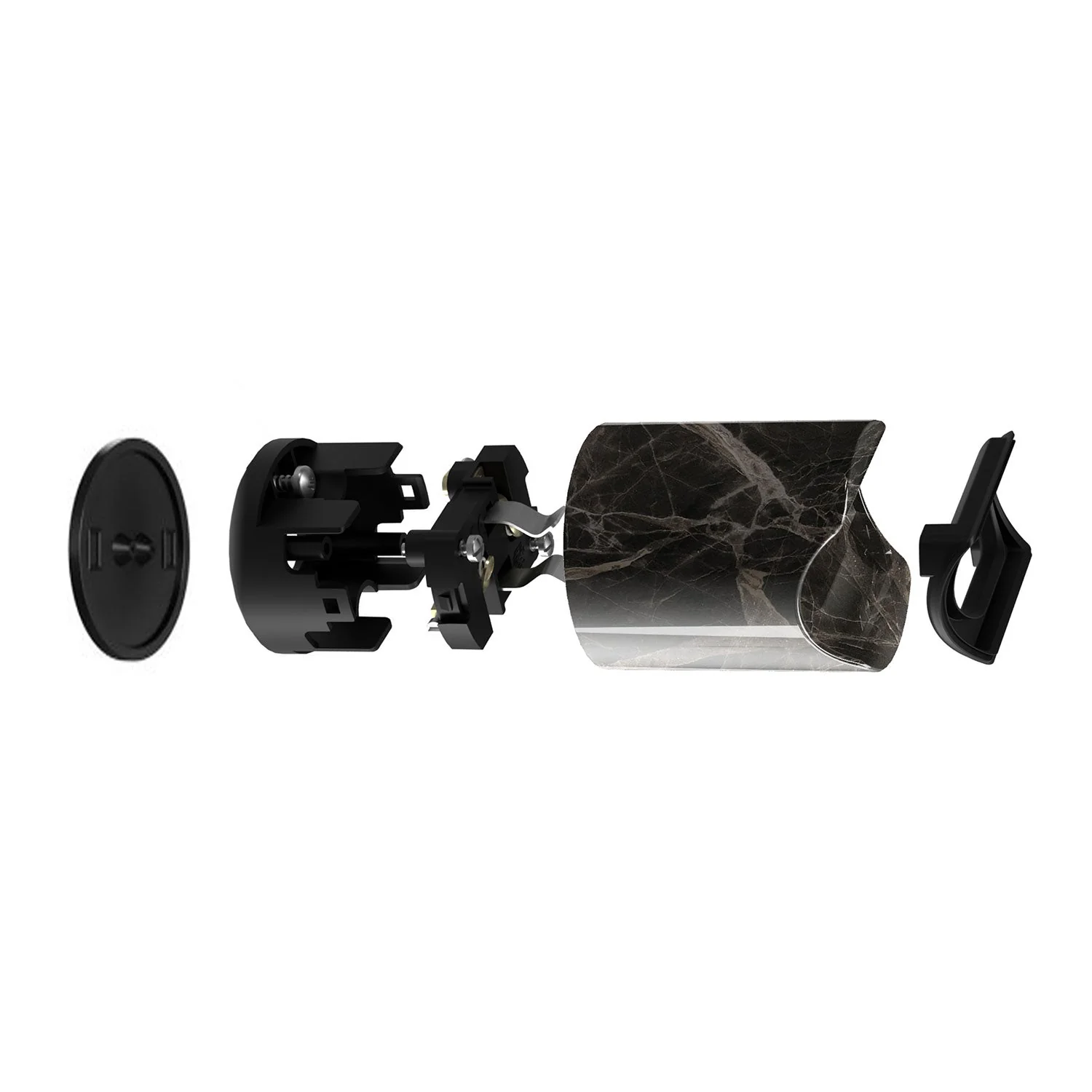 Esse14 lamp holder for wall or ceiling with S14d socket - Waterproof IP44 - Brown marble effect - Image 2