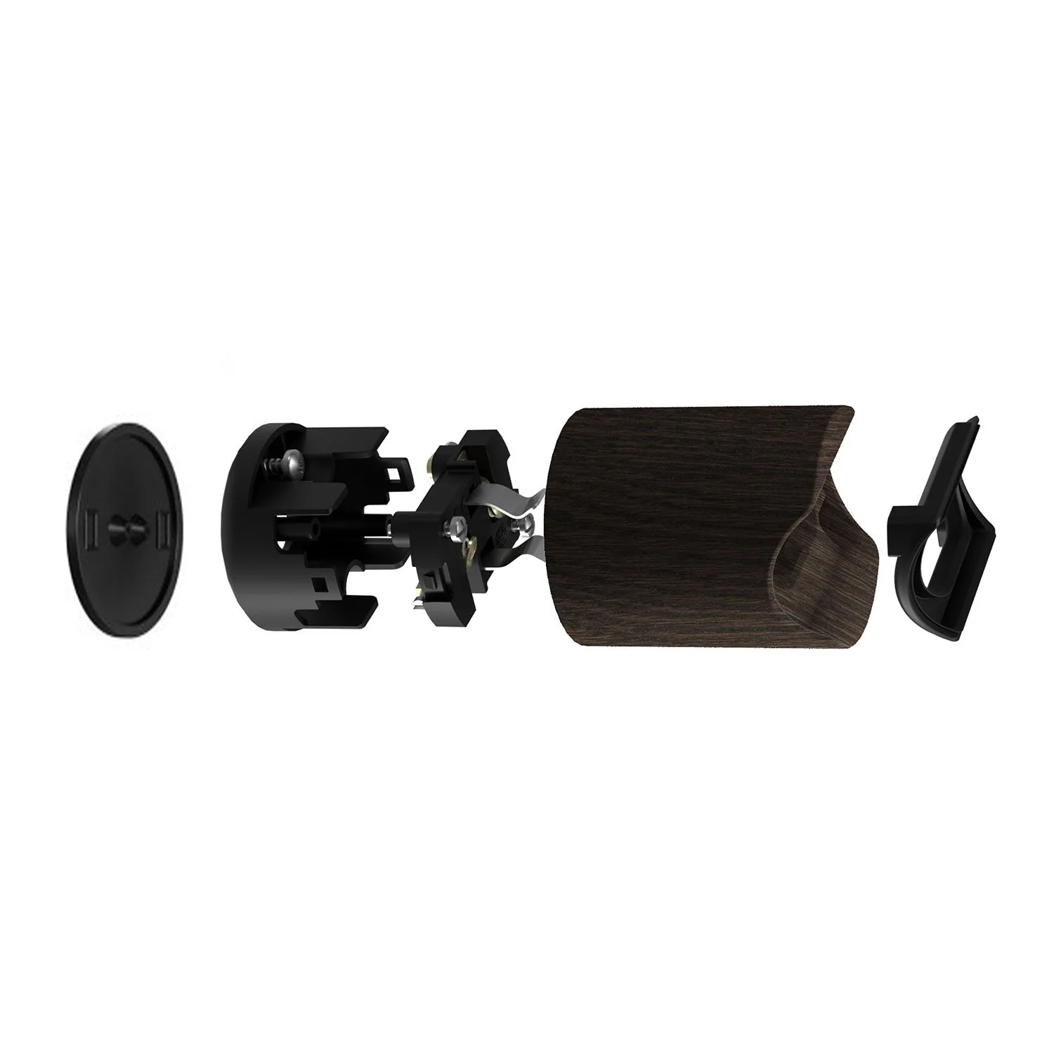 Esse14 lamp holder for wall or ceiling with S14d fitting - Waterproof IP44 - Wenge effect - Image 2