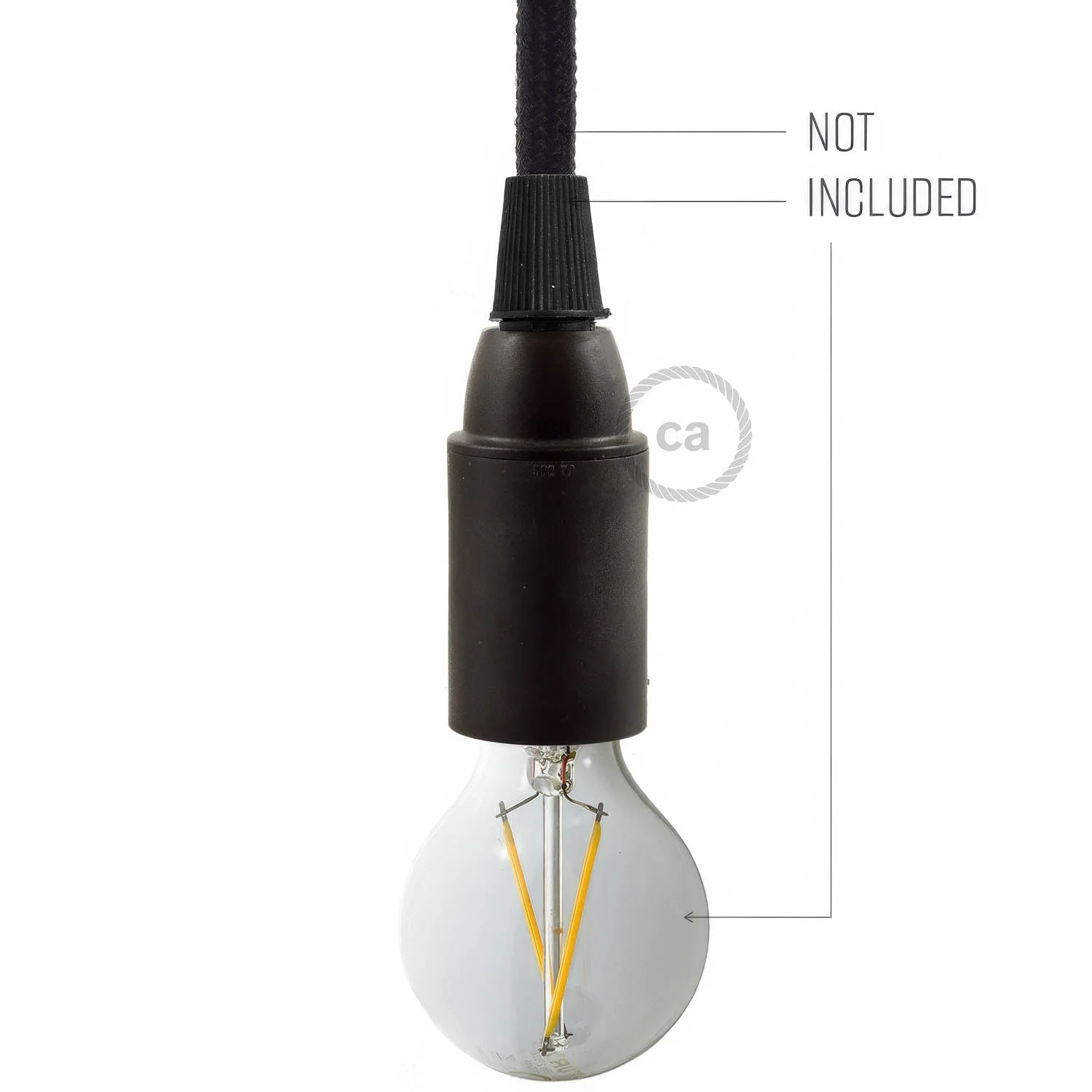 E14 lamp holder kit in thermoplastic – Black - Image 3