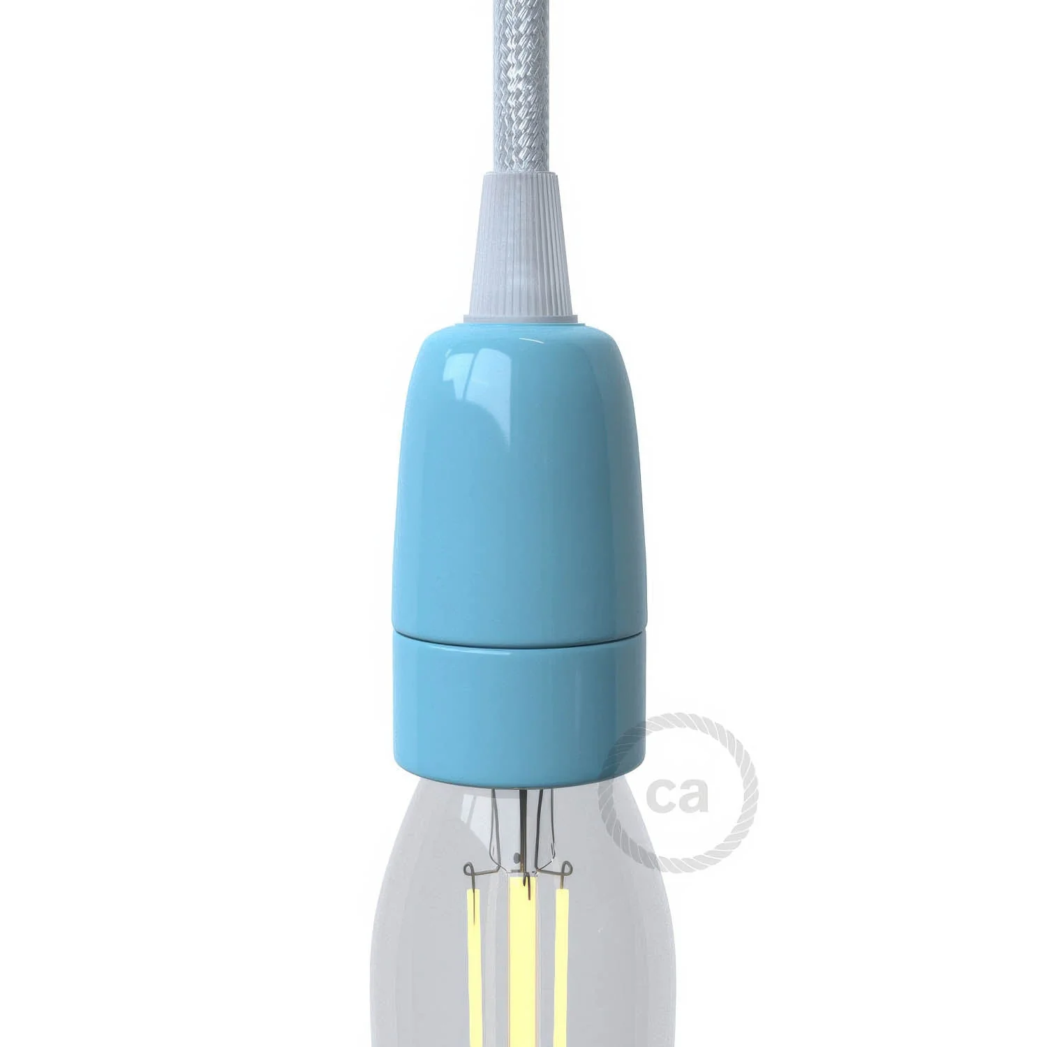 E14 porcelain lamp holder kit - Blue