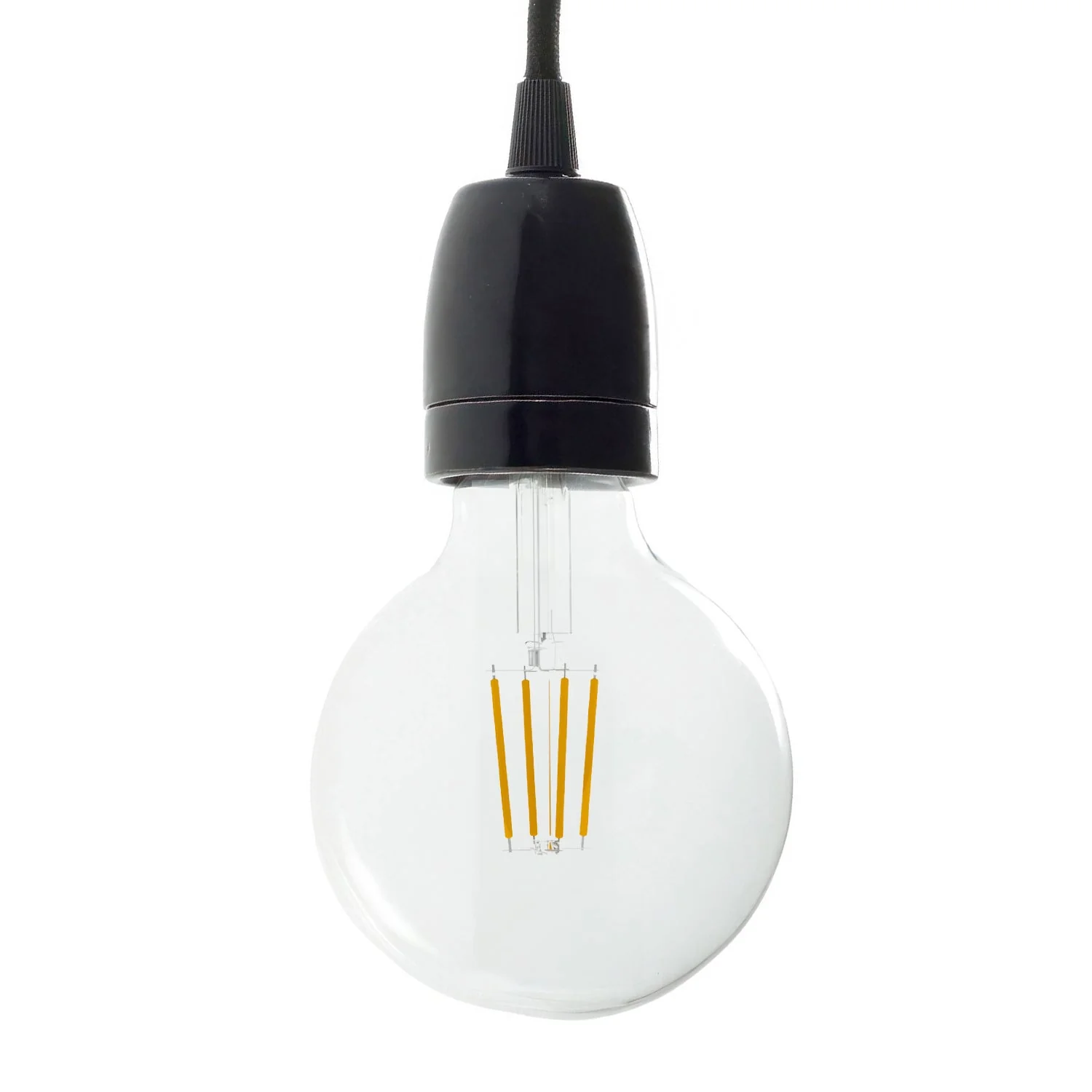 E27 porcelain lamp holder kit – Black