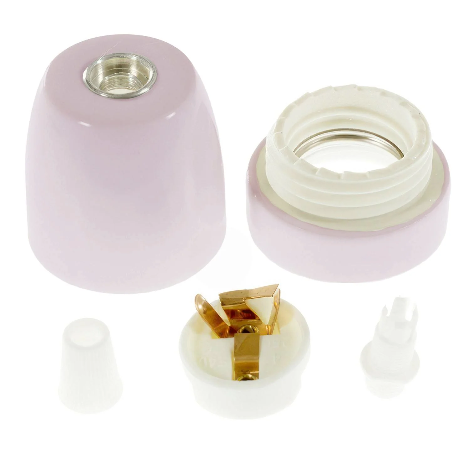 E27 porcelain lamp holder kit - Antique pink - Image 2