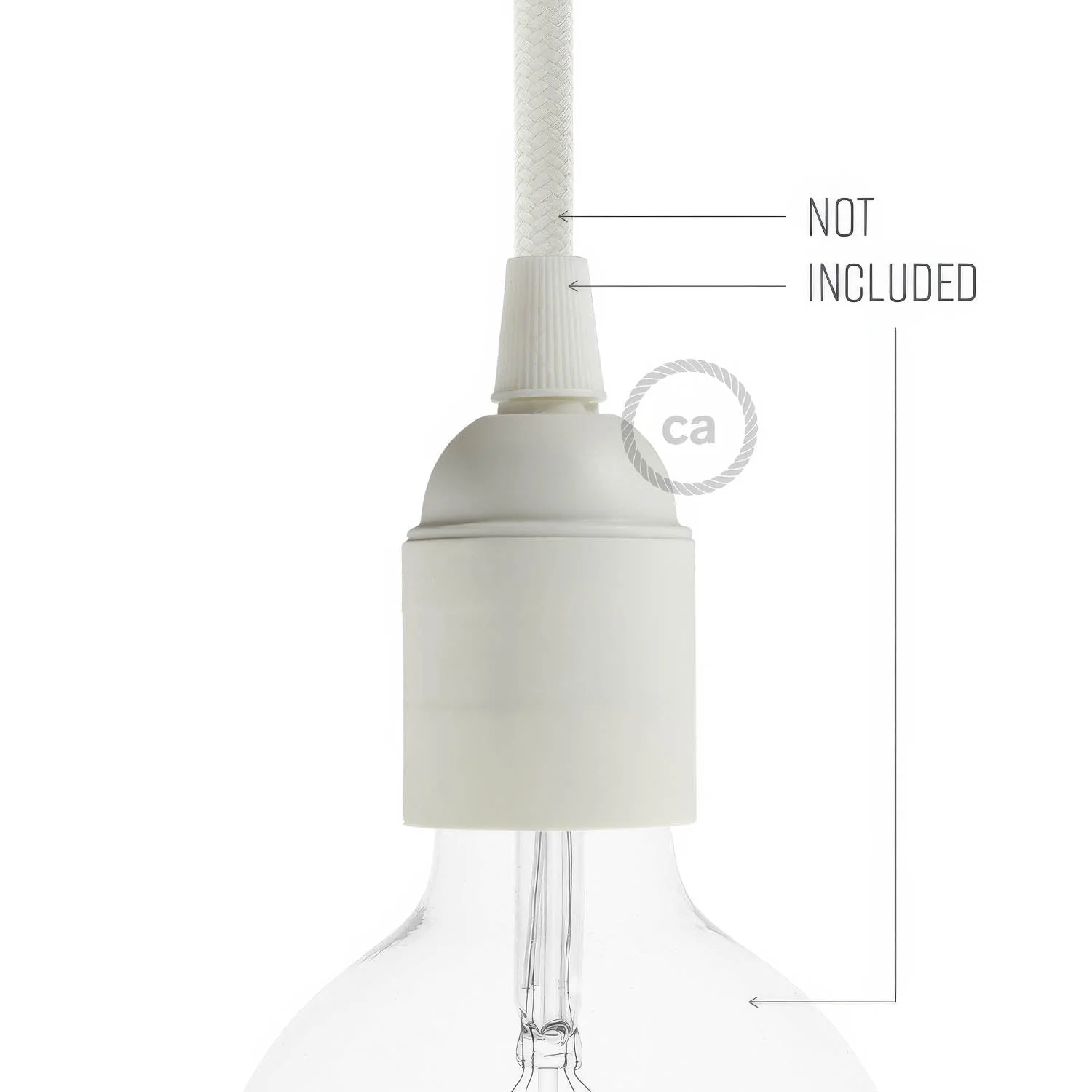 E27 lamp holder kit in thermoplastic - White - Image 3
