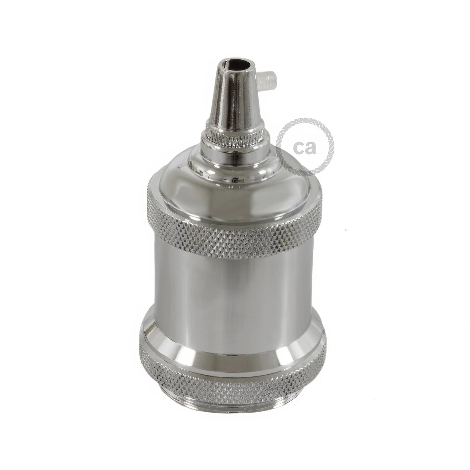 E27 vintage aluminium lamp holder kit - Chrome - Image 3