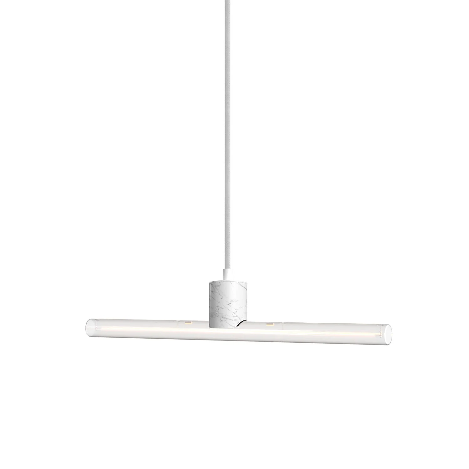 Kit E14 lamp holder for pendant lamps with S14d fitting - White marble effect - Image 6