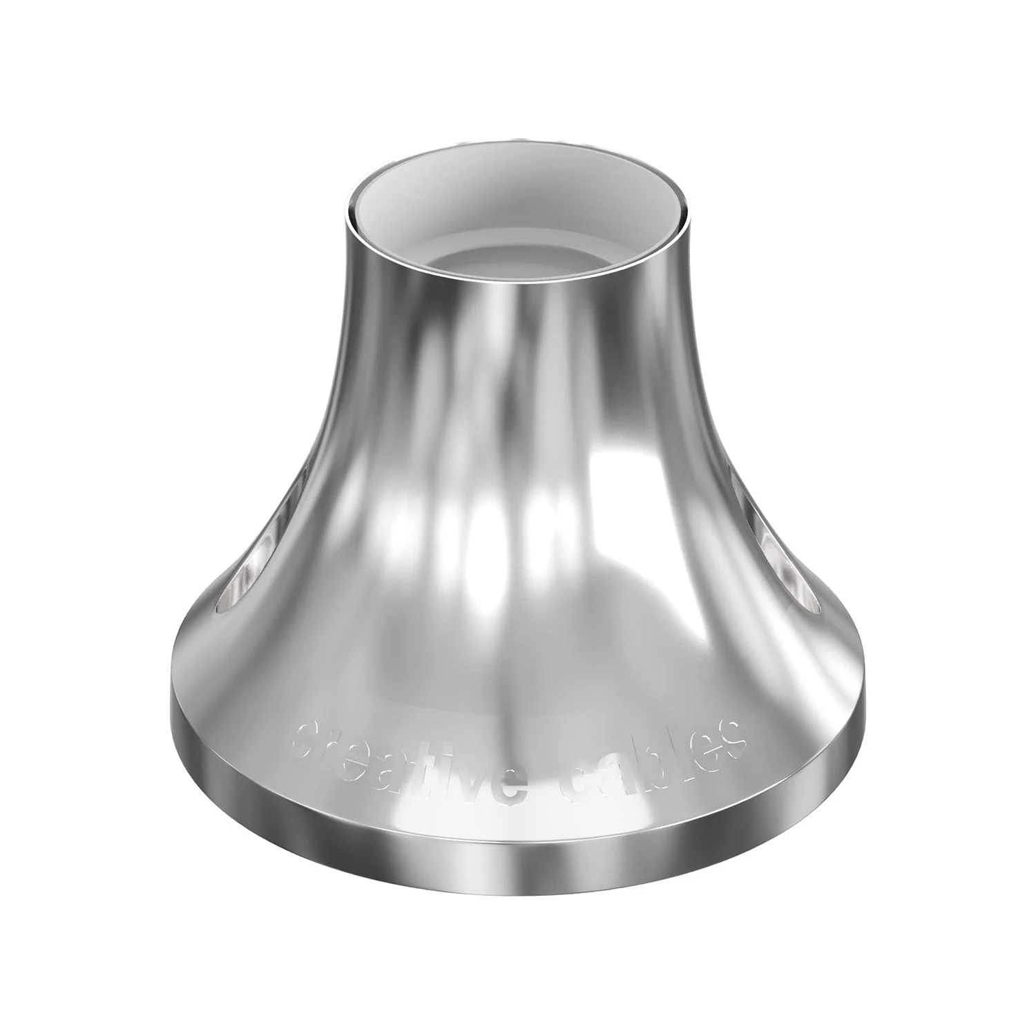 Metallic E27 lamp holder for wall or ceiling - Chrome