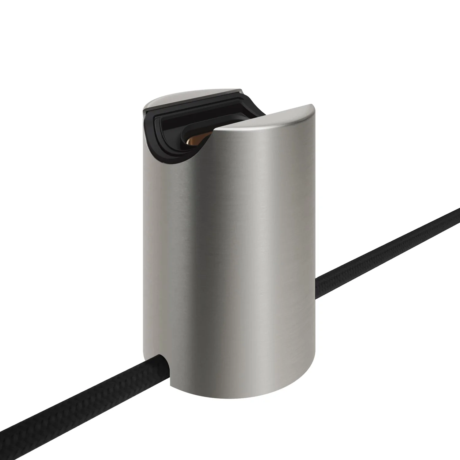 S14d wall or ceiling Spostaluce metal lamp holder - Satin titanium