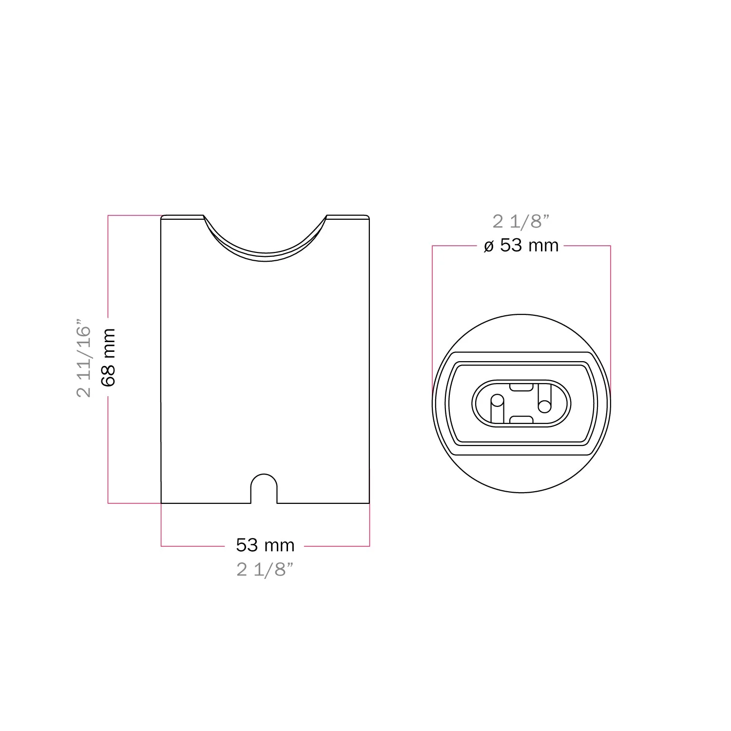 S14d wall or ceiling Spostaluce metal lamp holder - Satin titanium - Image 5